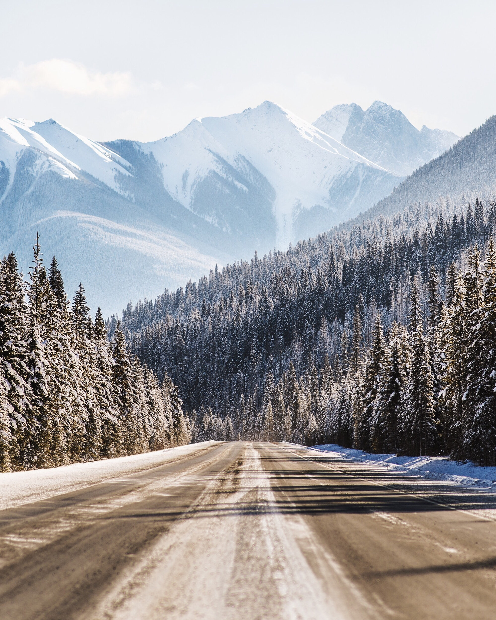 Nikon D4 + Nikon AF-S Nikkor 85mm F1.8G sample photo. The icy road to radium hot springs. kootenay. bc. photography