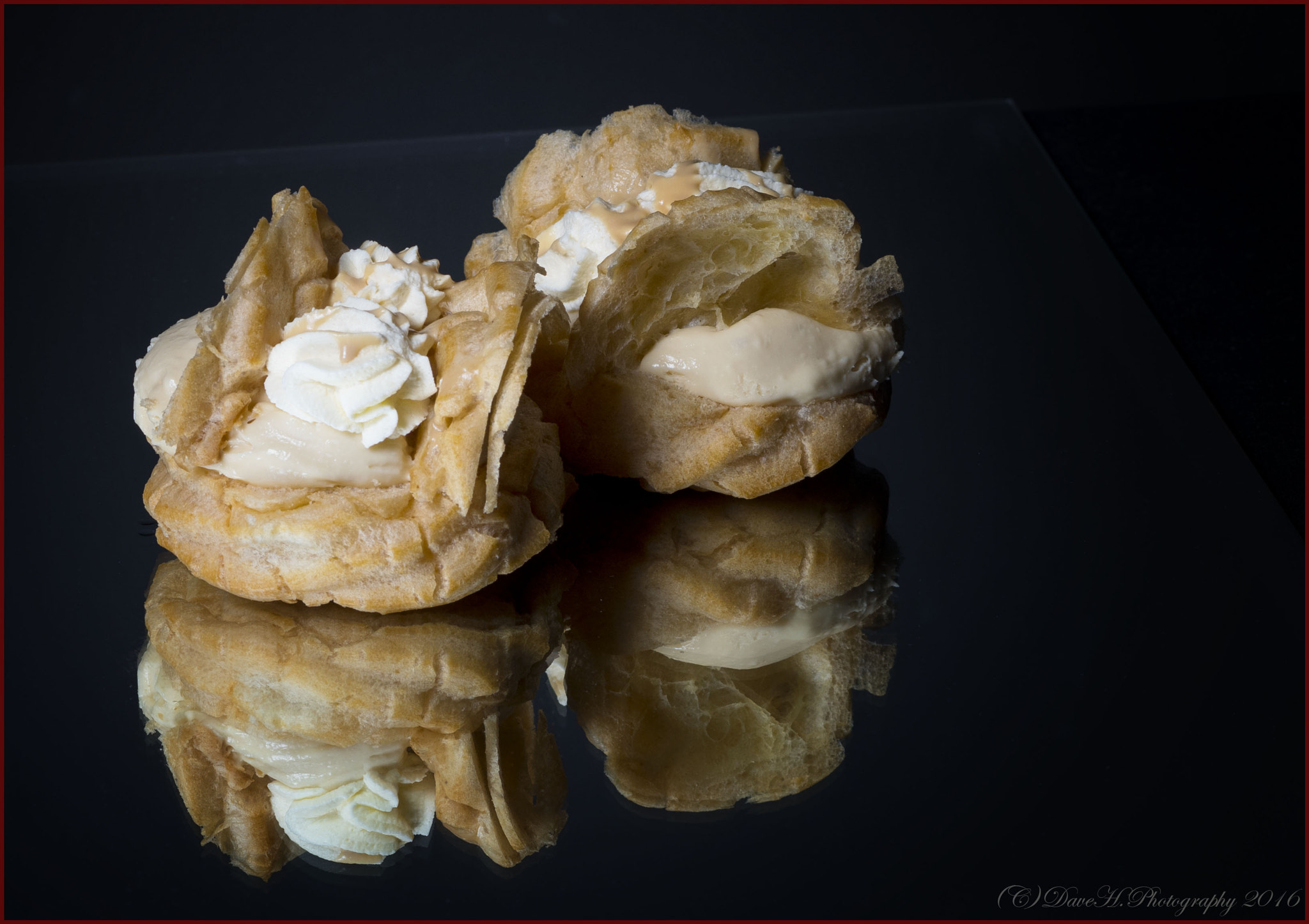 Olympus OM-D E-M5 II sample photo. Salt caramel choux buns photography