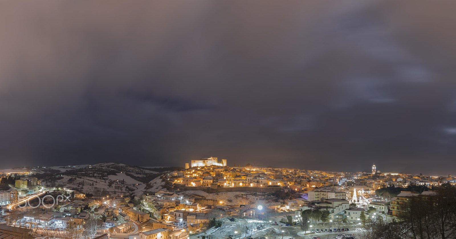 Canon EF 16-35mm F4L IS USM sample photo. Melfi by night photography
