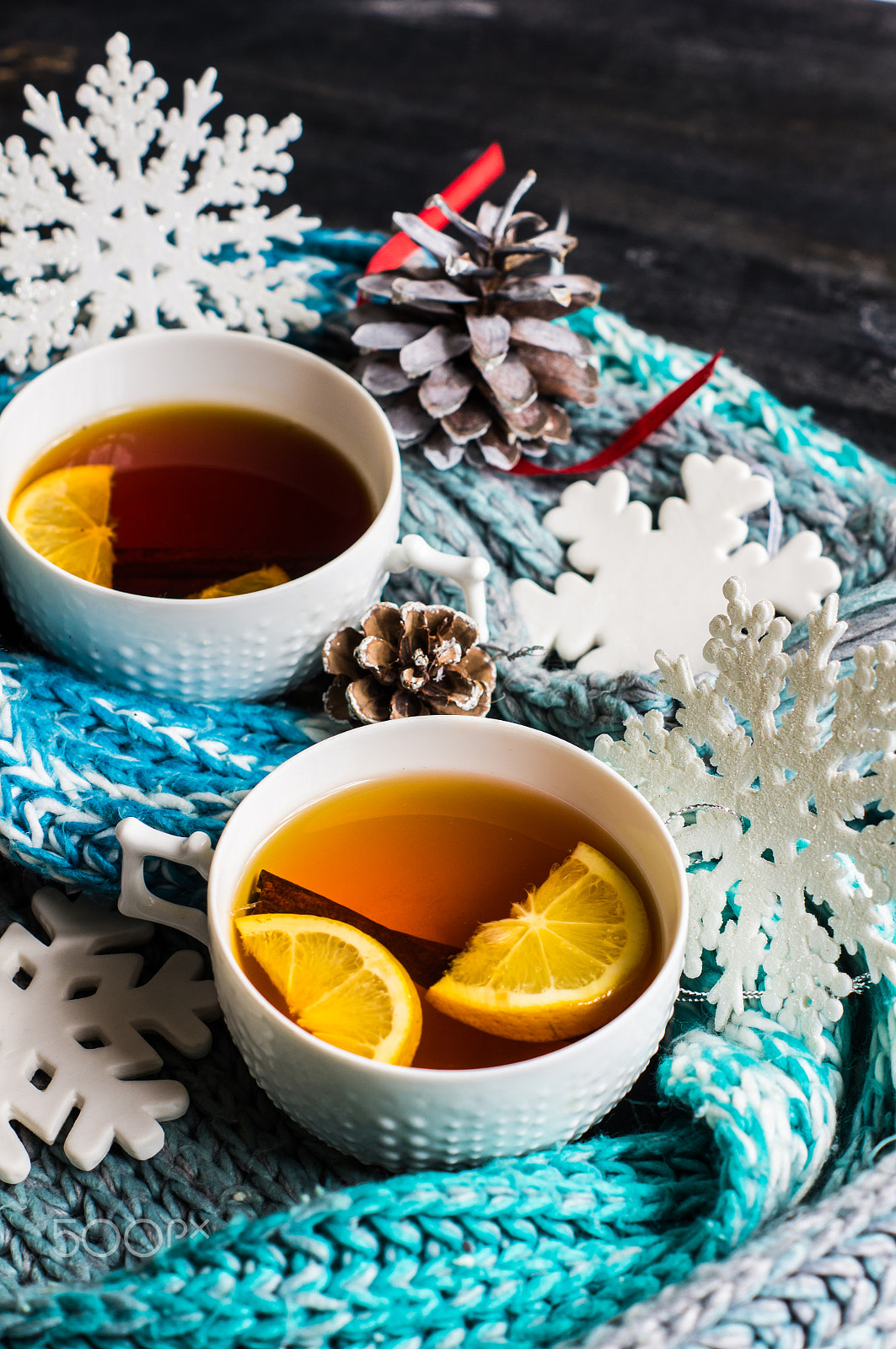 Sony SLT-A55 (SLT-A55V) sample photo. Christmas tea with lemon photography