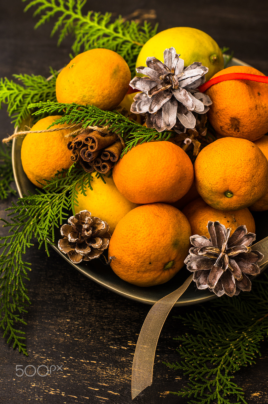 Sony SLT-A55 (SLT-A55V) sample photo. Tangerines on dark table photography