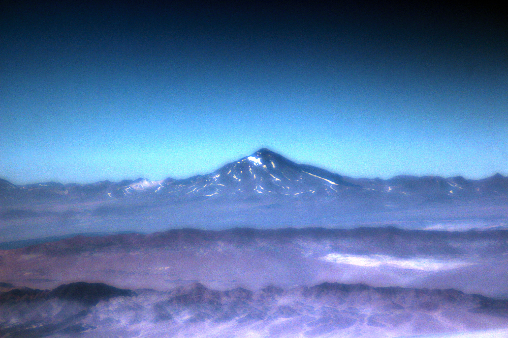 Canon EF 55-200mm F4.5-5.6 II USM sample photo. Llullaillaco from the plane photography