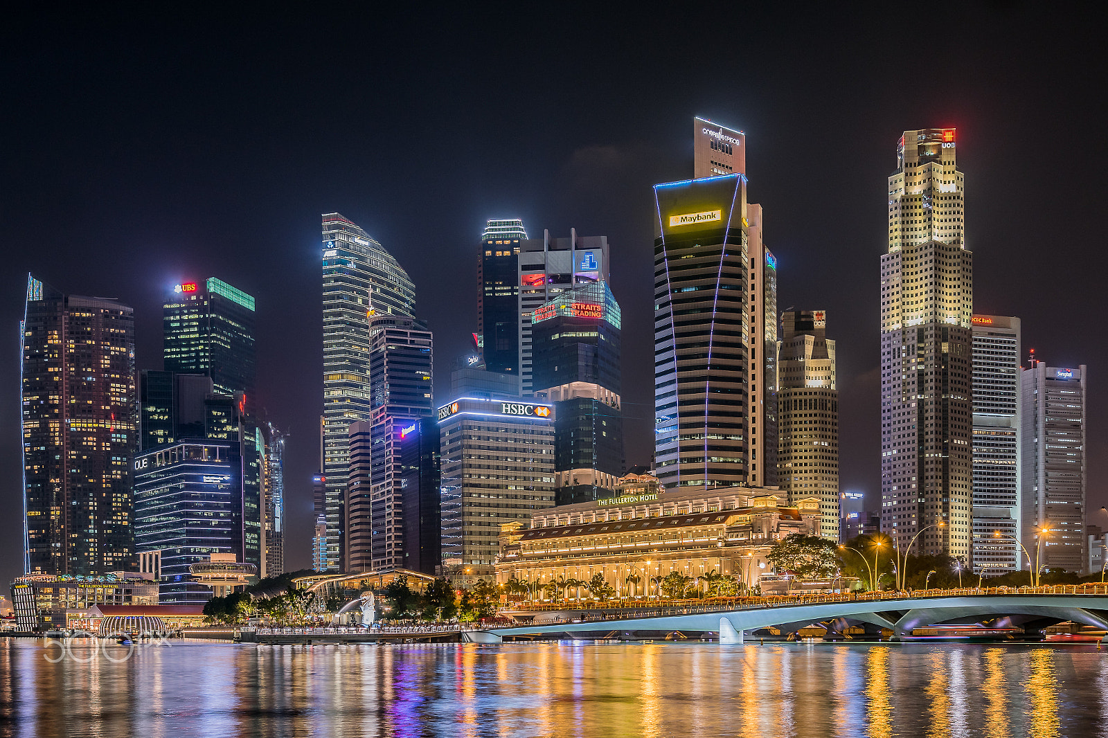 Nikon D5300 + Sigma 18-35mm F1.8 DC HSM Art sample photo. Night cityscape singapore photography