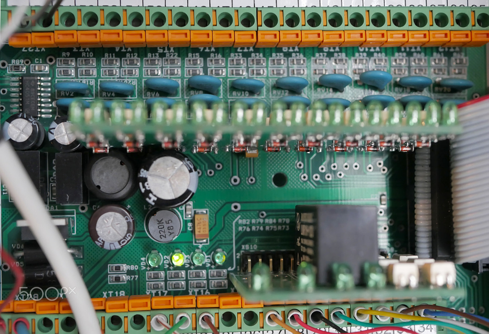 Panasonic Lumix DMC-GX85 (Lumix DMC-GX80 / Lumix DMC-GX7 Mark II) + LUMIX G 25/F1.7 sample photo. Technical electrical circuits boards photography