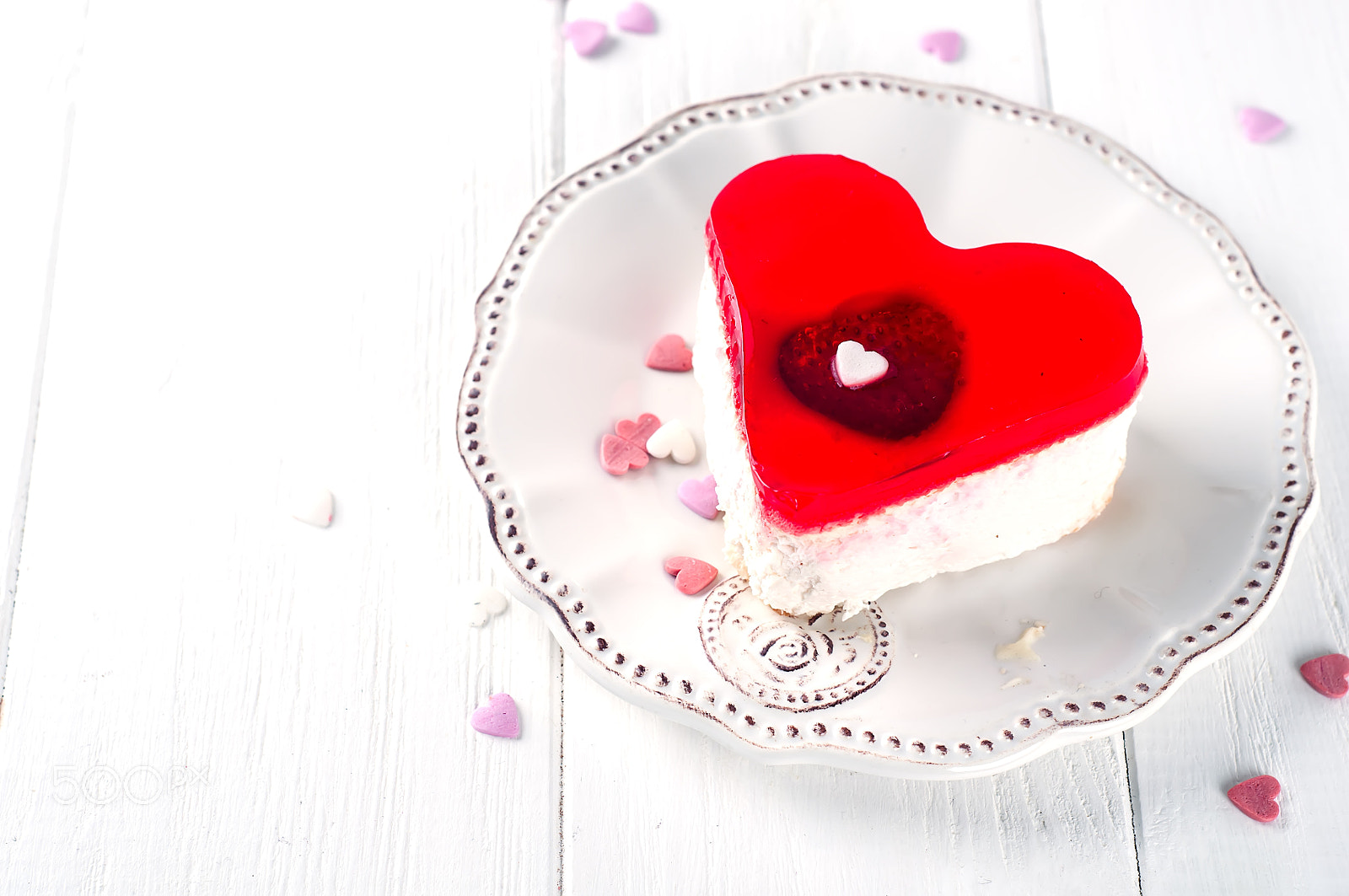 Nikon D90 sample photo. Valentines cake photography