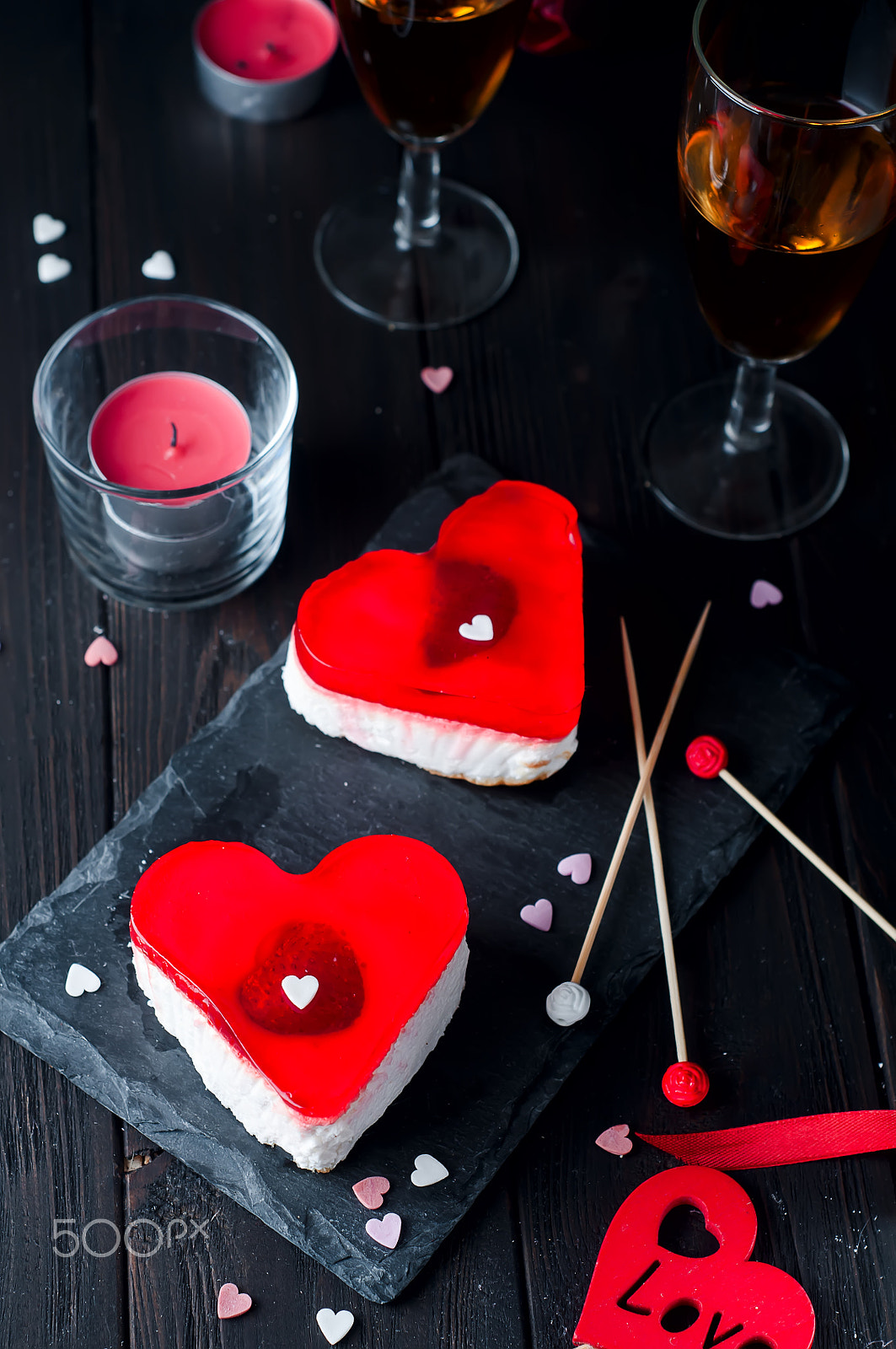 Nikon D90 sample photo. Valentines cake photography