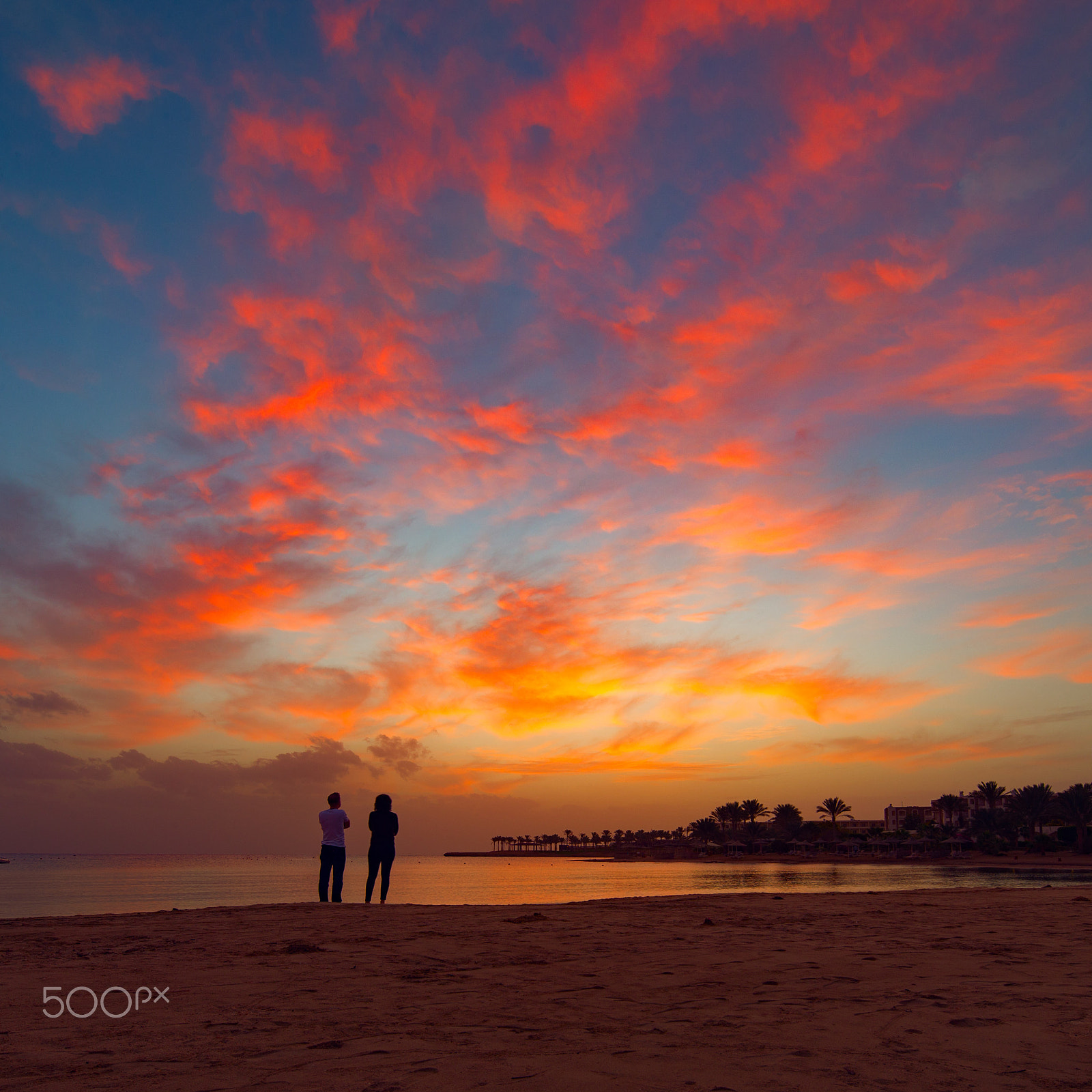 Canon EOS-1D X + Canon TS-E 17mm F4L Tilt-Shift sample photo. Couple admiring the beautiful sunset photography