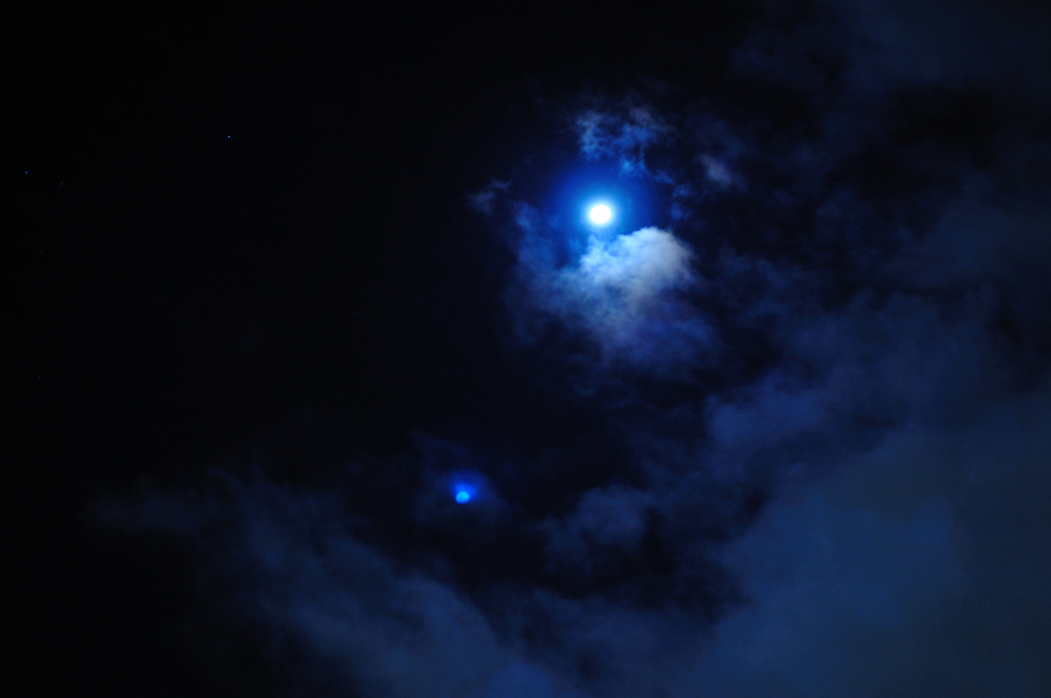 Nikon D300 sample photo. Two moon photography