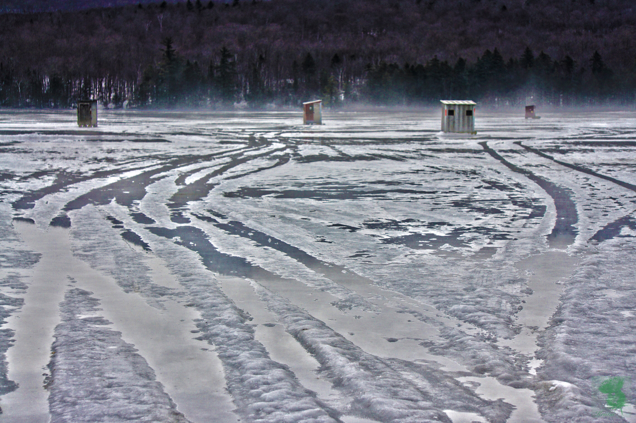 Sony Alpha NEX-3 sample photo. Ice shanty village photography