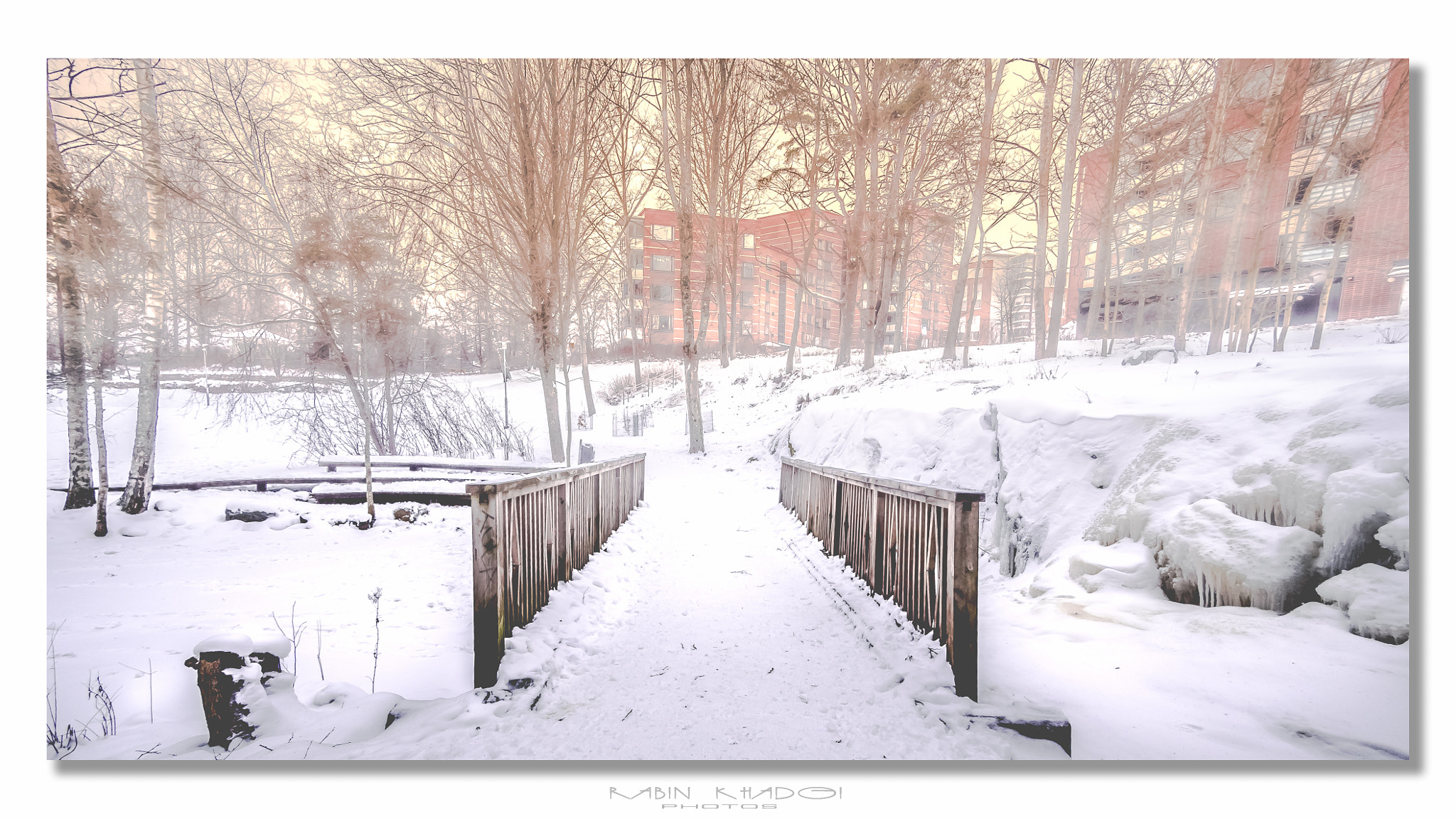 LUMIX G VARIO 12-60/F3.5-5.6 sample photo. Sunrise and foggy snow weather photography