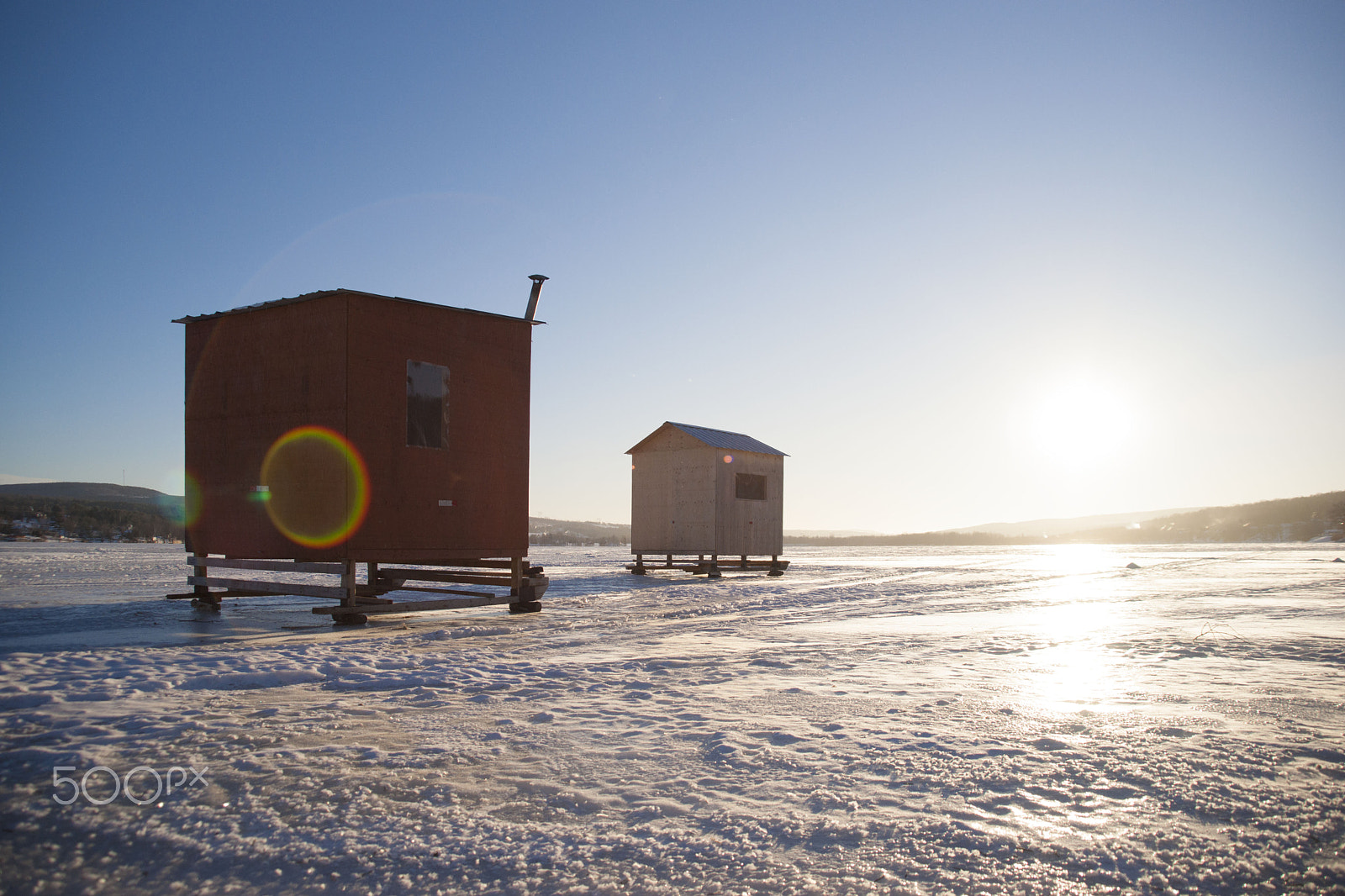 Minolta/Sony AF 24-105mm F3.5-4.5 (D) sample photo. Ice fishing photography