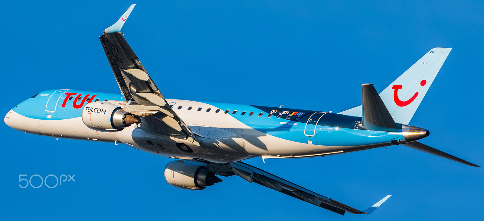 Canon EF 70-300mm F4-5.6L IS USM sample photo. Tui embraer-190 at take-off photography