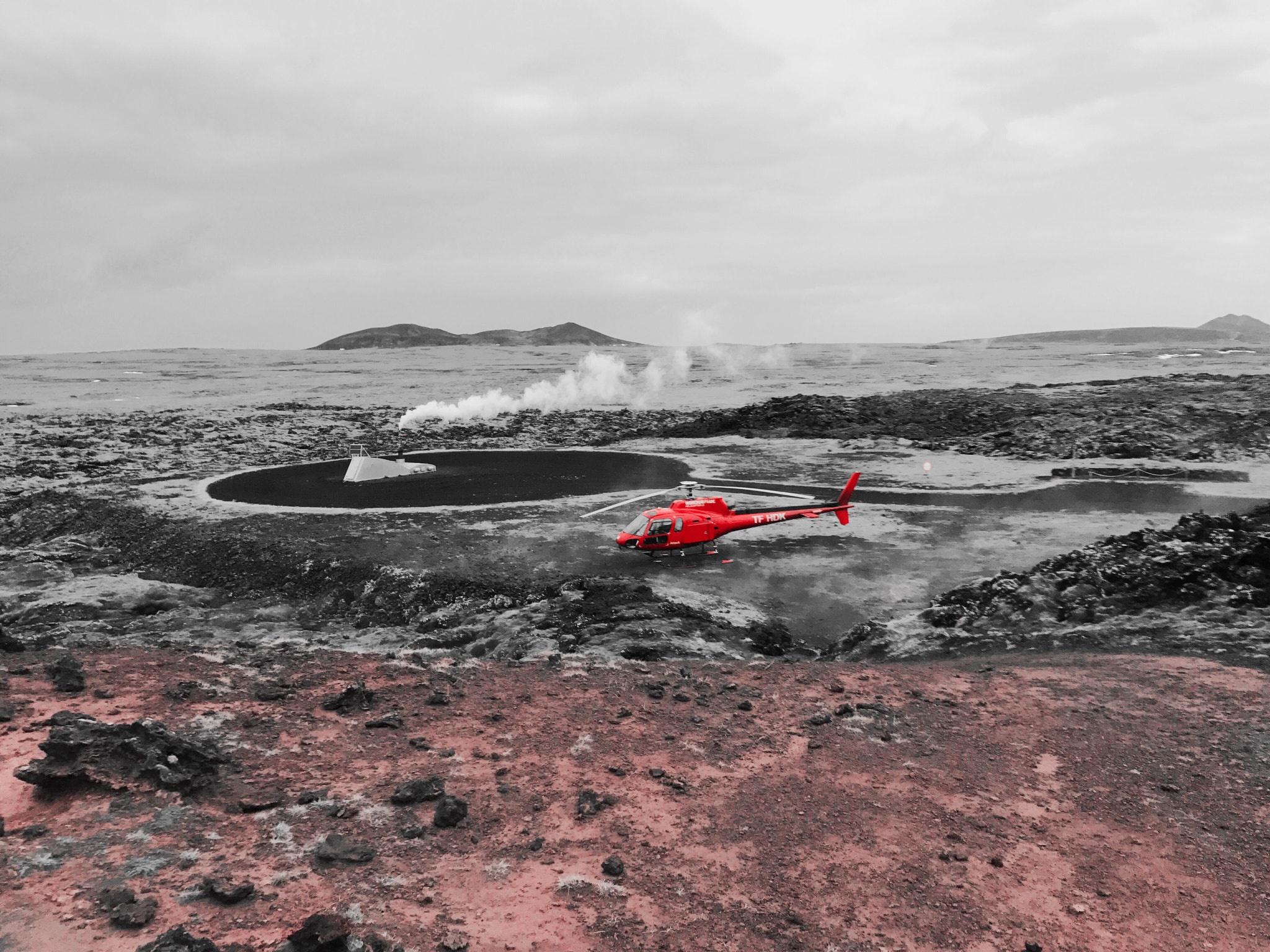 Apple iPhone9,4 sample photo. Helicopter tour iceland photography