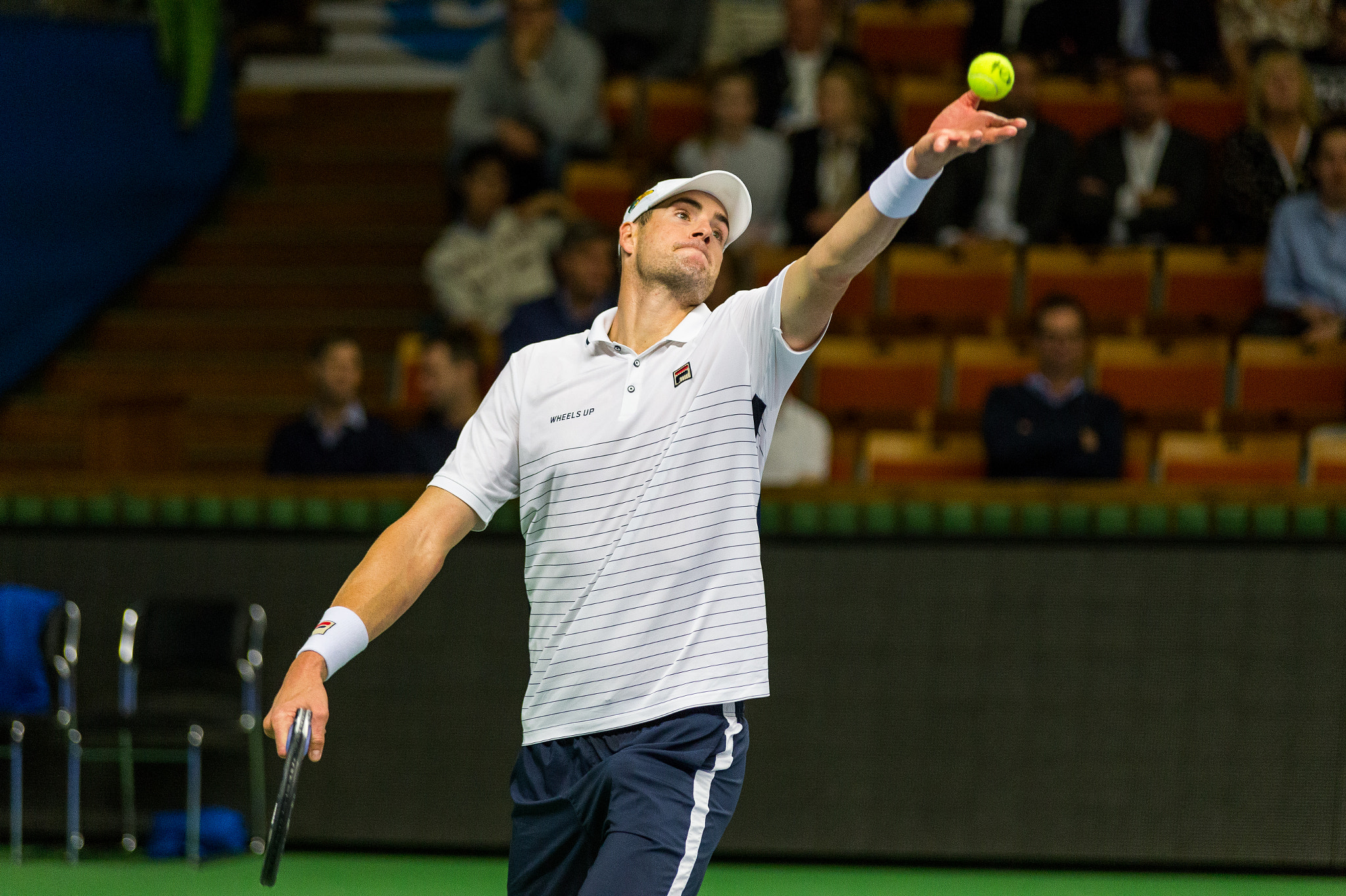 Canon EOS 6D + Tamron SP AF 70-200mm F2.8 Di LD (IF) MACRO sample photo. John isner serving photography