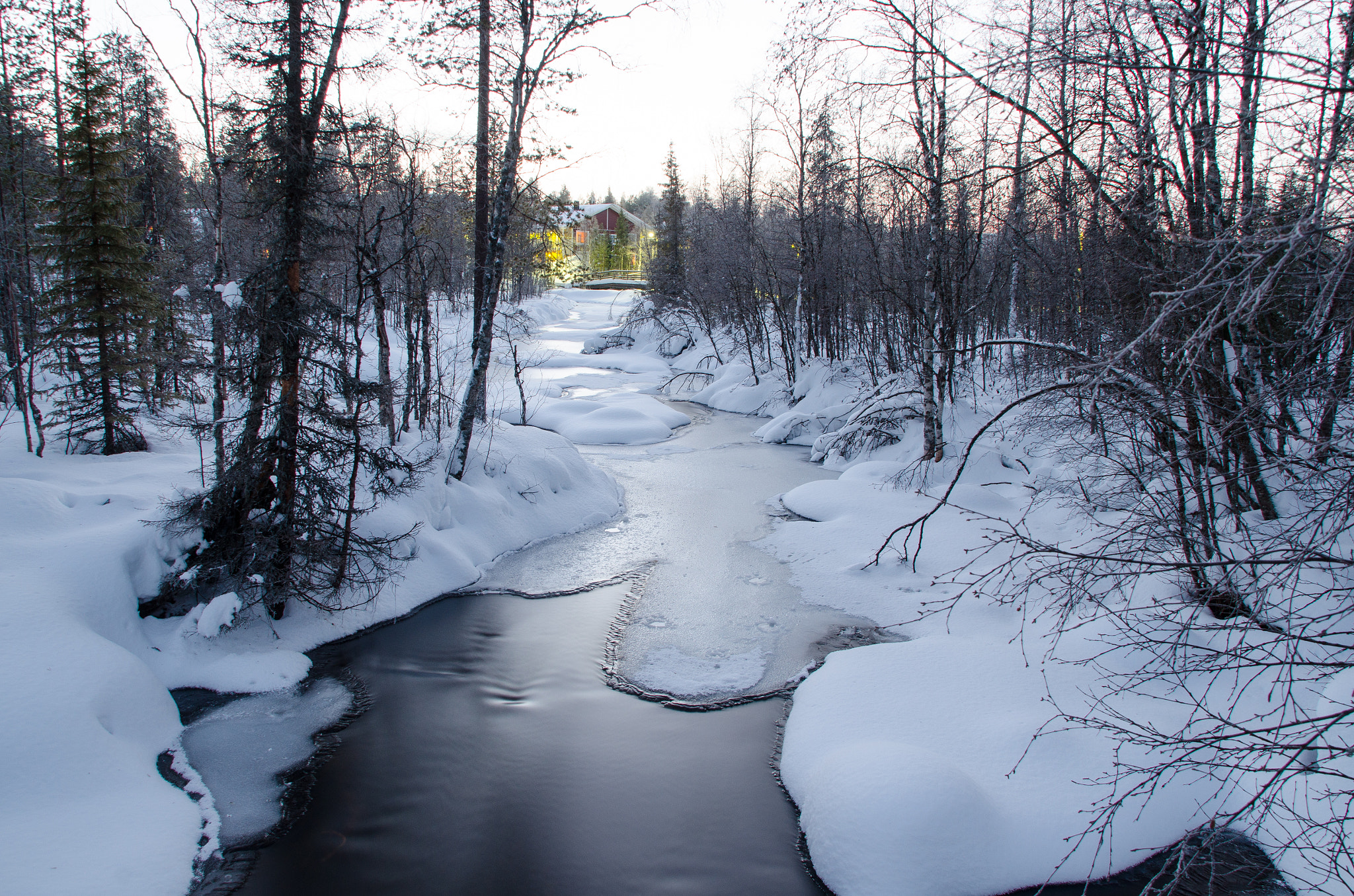 Sigma 18-200mm F3.5-6.3 DC OS HSM sample photo. Frozen river photography