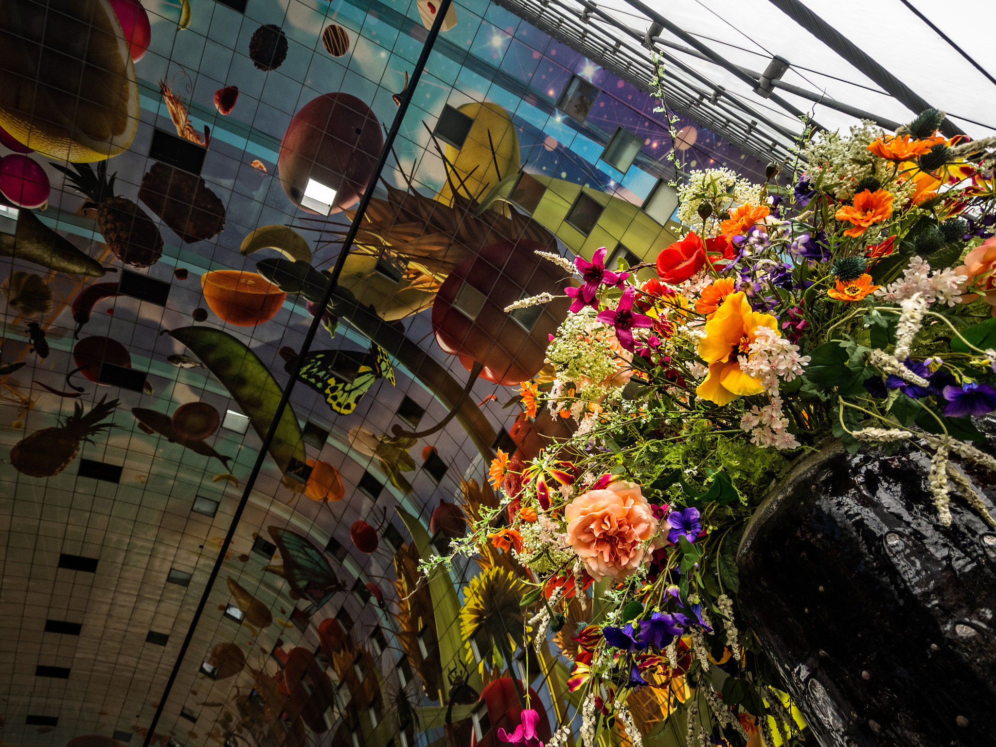 OLYMPUS M.9-18mm F4.0-5.6 sample photo. Market flowers photography