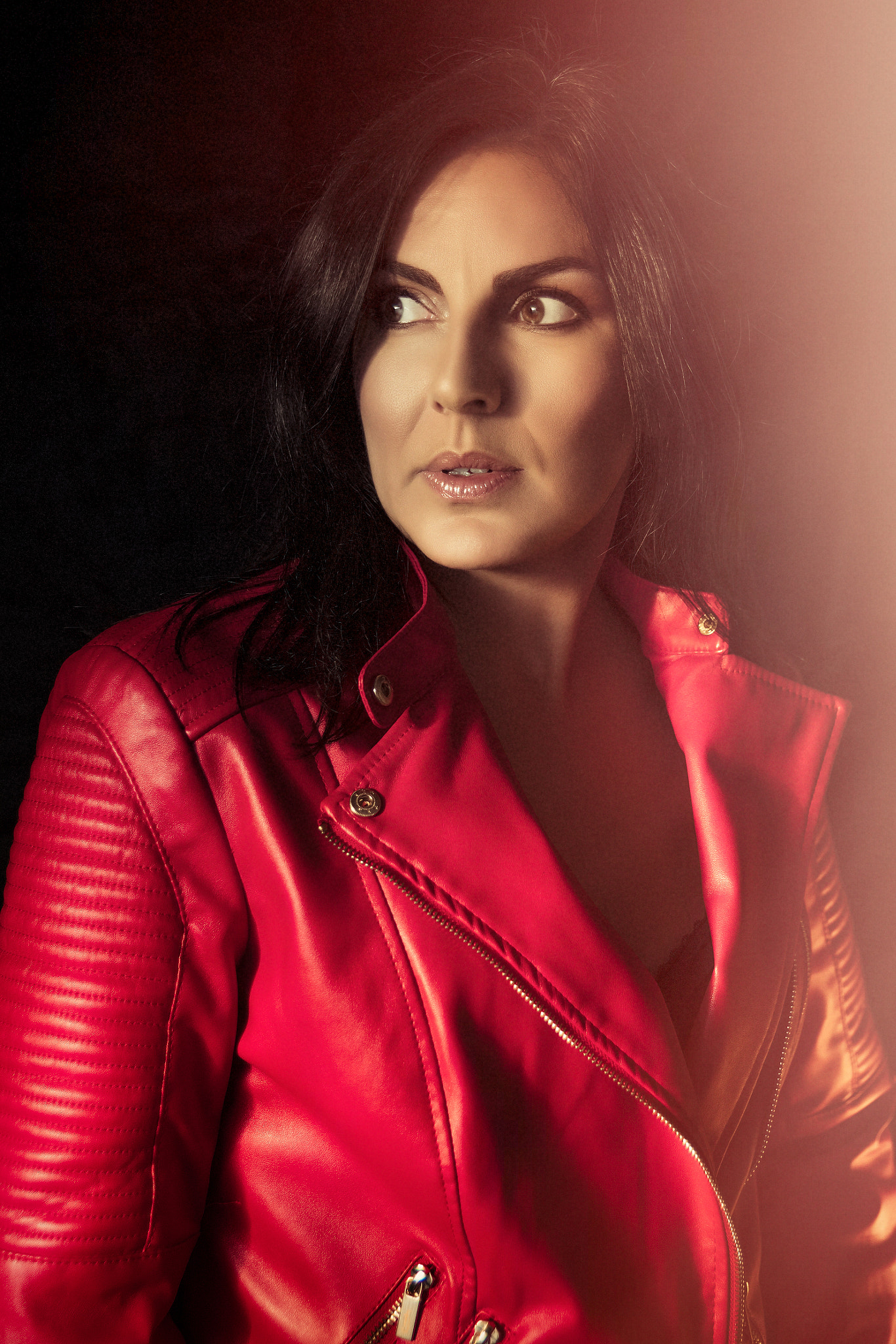 Nikon D500 sample photo. Red leather jacket photography