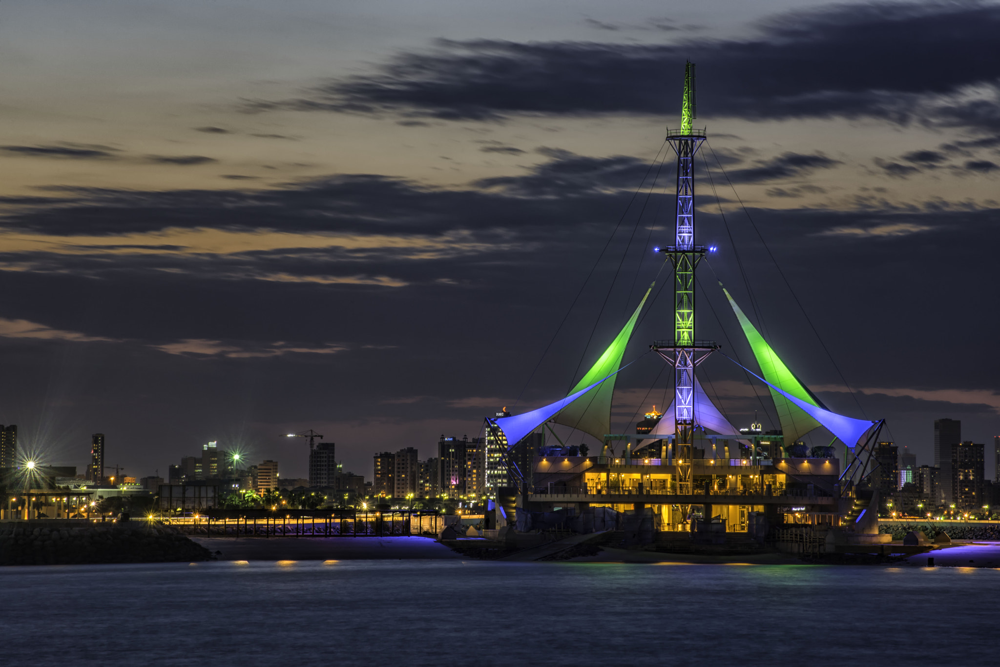 Nikon D810 sample photo. Marina waves, kuwait photography