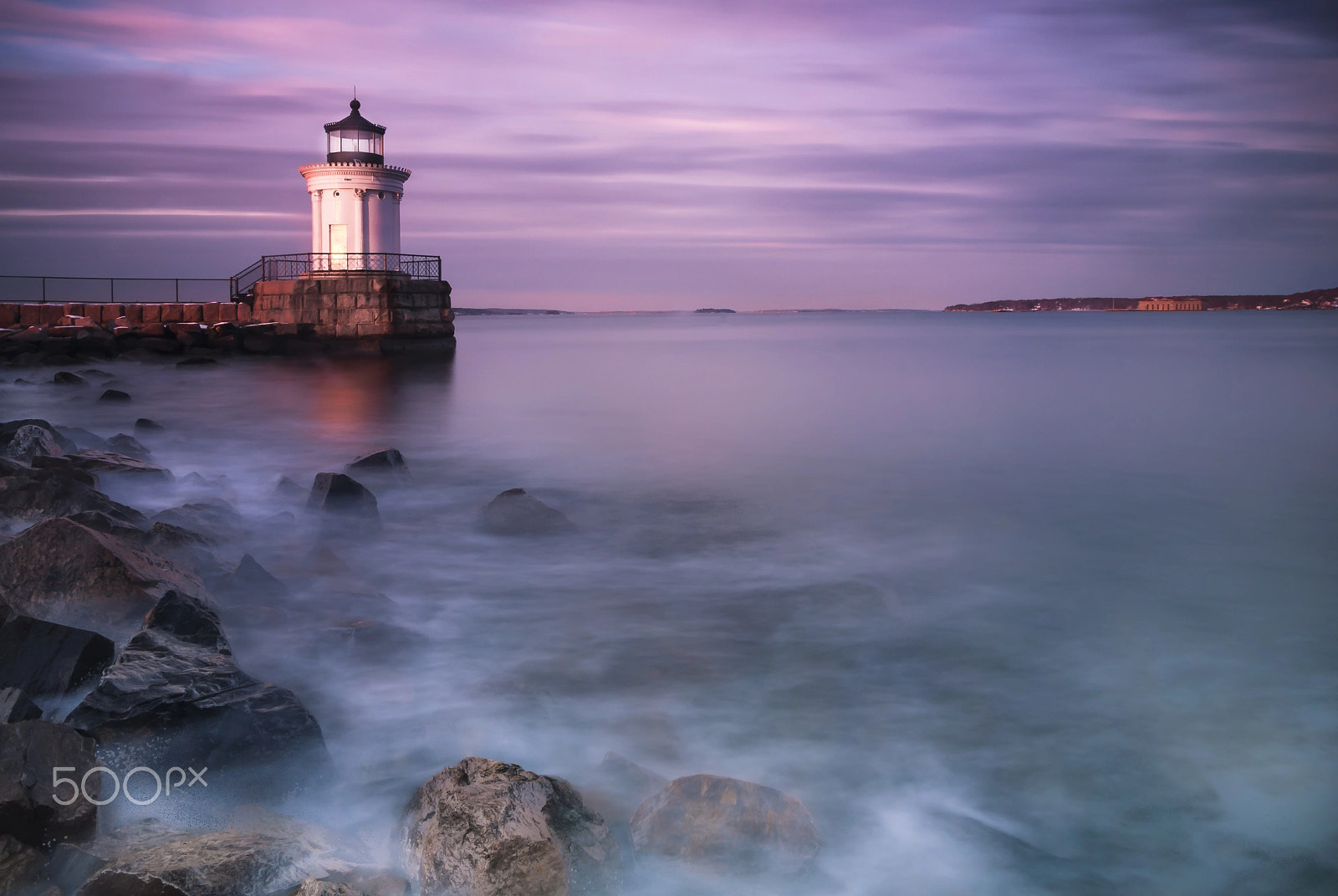 Nikon D200 sample photo. Bug light lighthouse at sunset photography