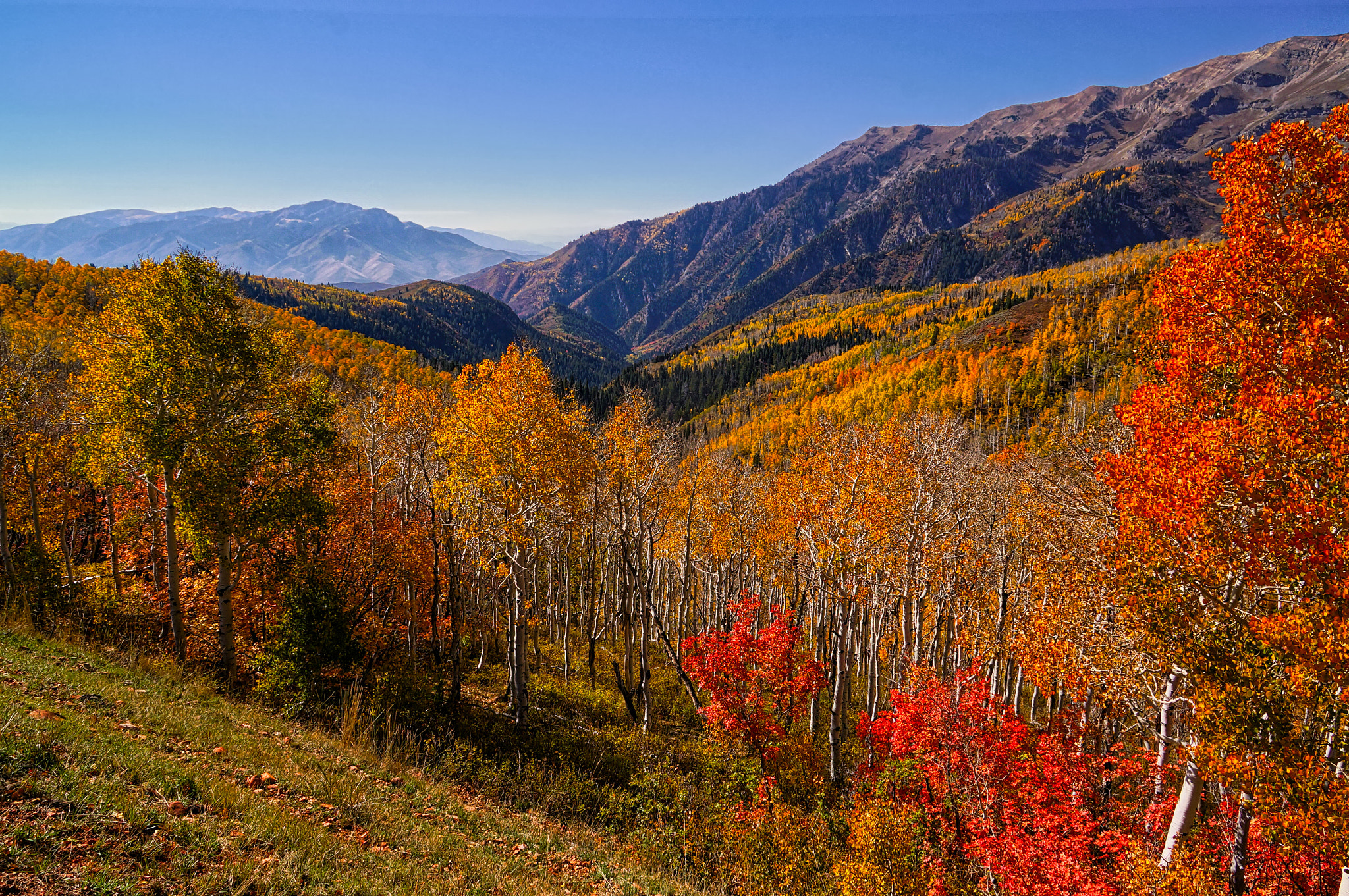 Sony E 18-200mm F3.5-6.3 OSS sample photo. Utah mountain autumn sunset photography