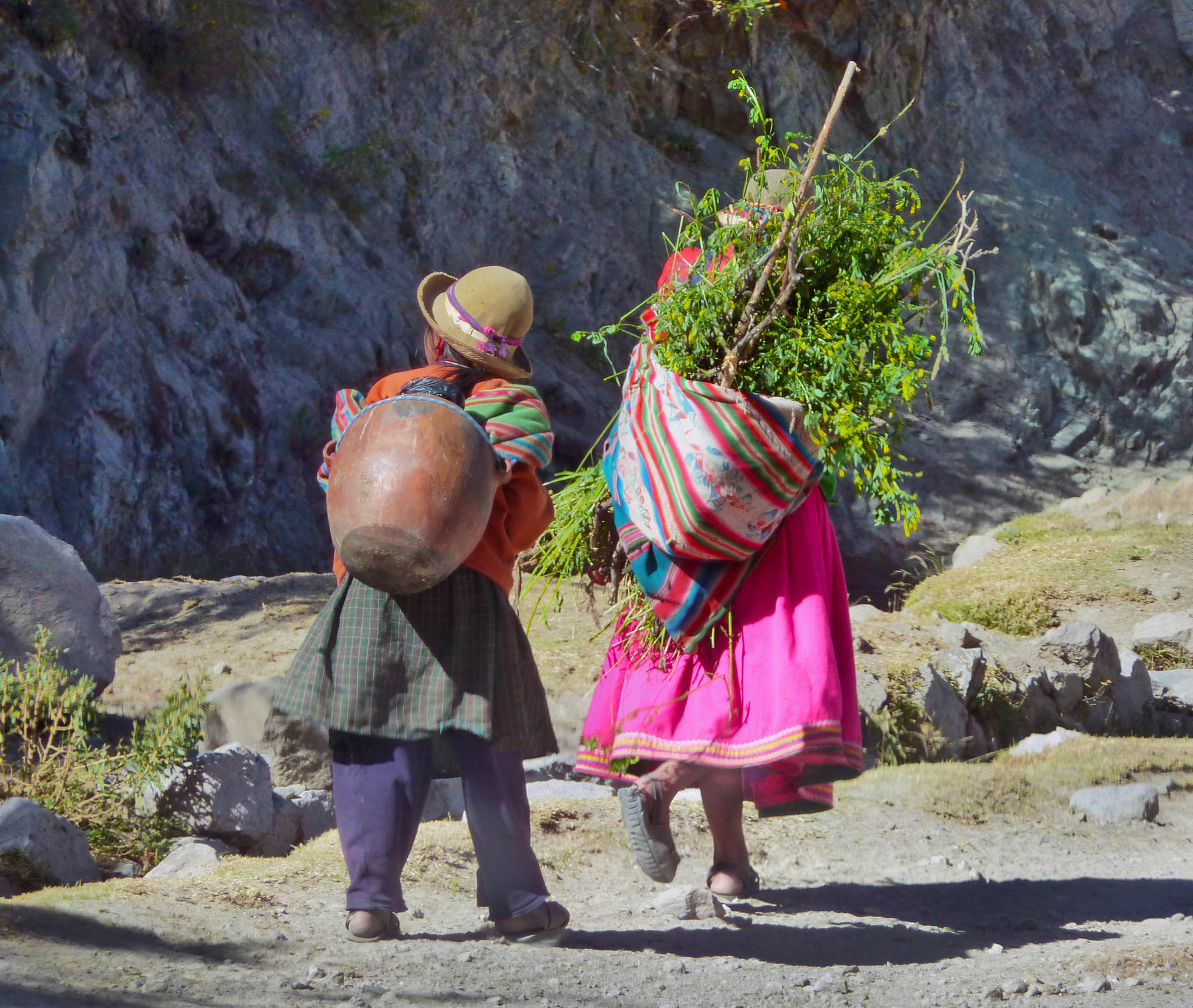 Panasonic Lumix DMC-ZS5 (Lumix DMC-TZ8) sample photo. Mother and daughter each carrying special loads photography