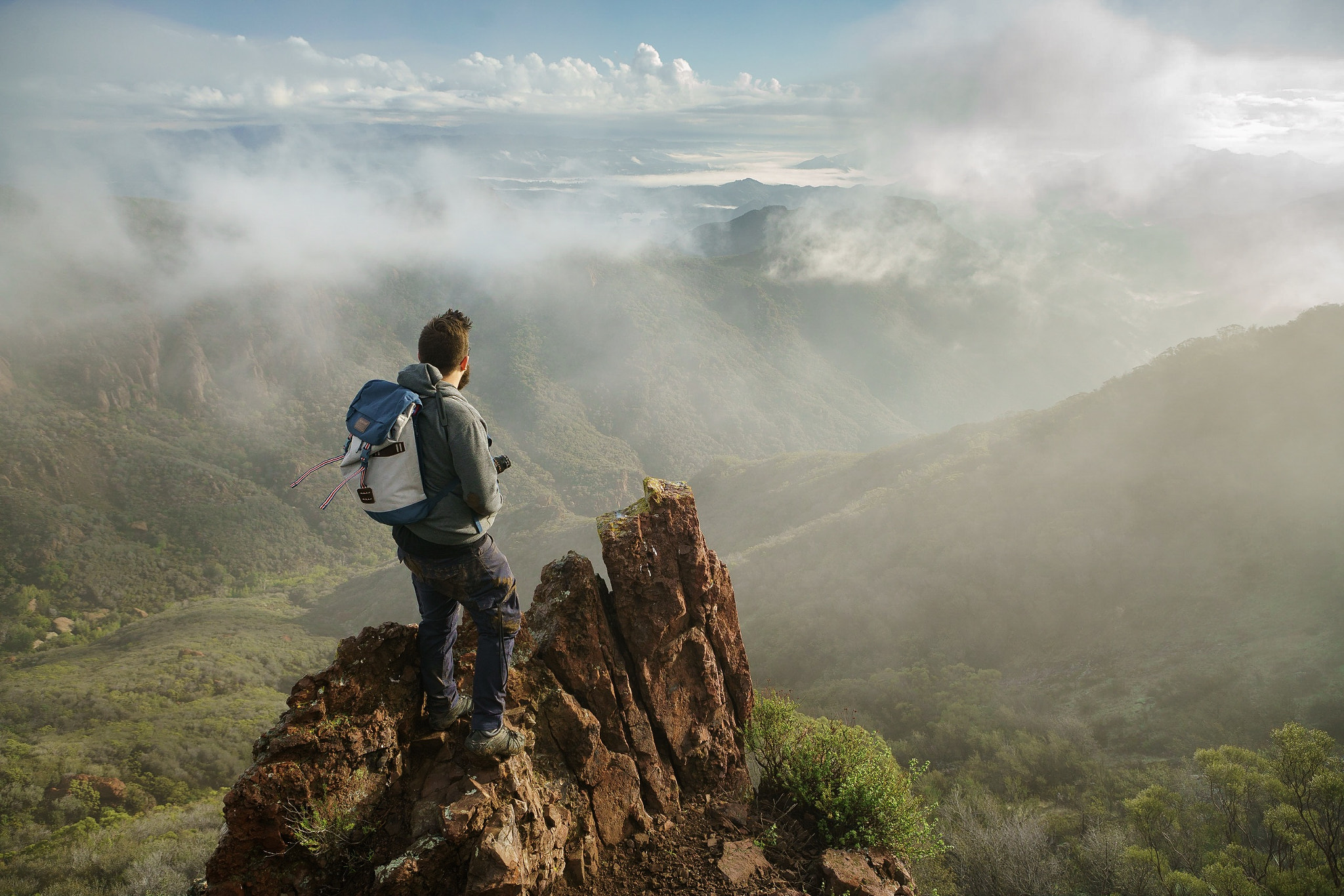 Sony a7R II sample photo. Watching the fog burn off photography