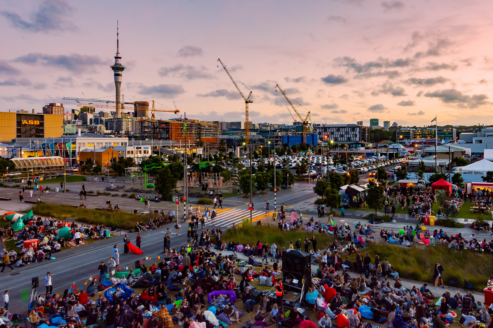 Nikon D7200 + Tamron SP 15-30mm F2.8 Di VC USD sample photo. Auckland in the evening from silo park photography