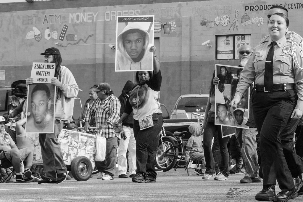 black lives matter lapd cadets black and white o by Kevin MG on 500px.com