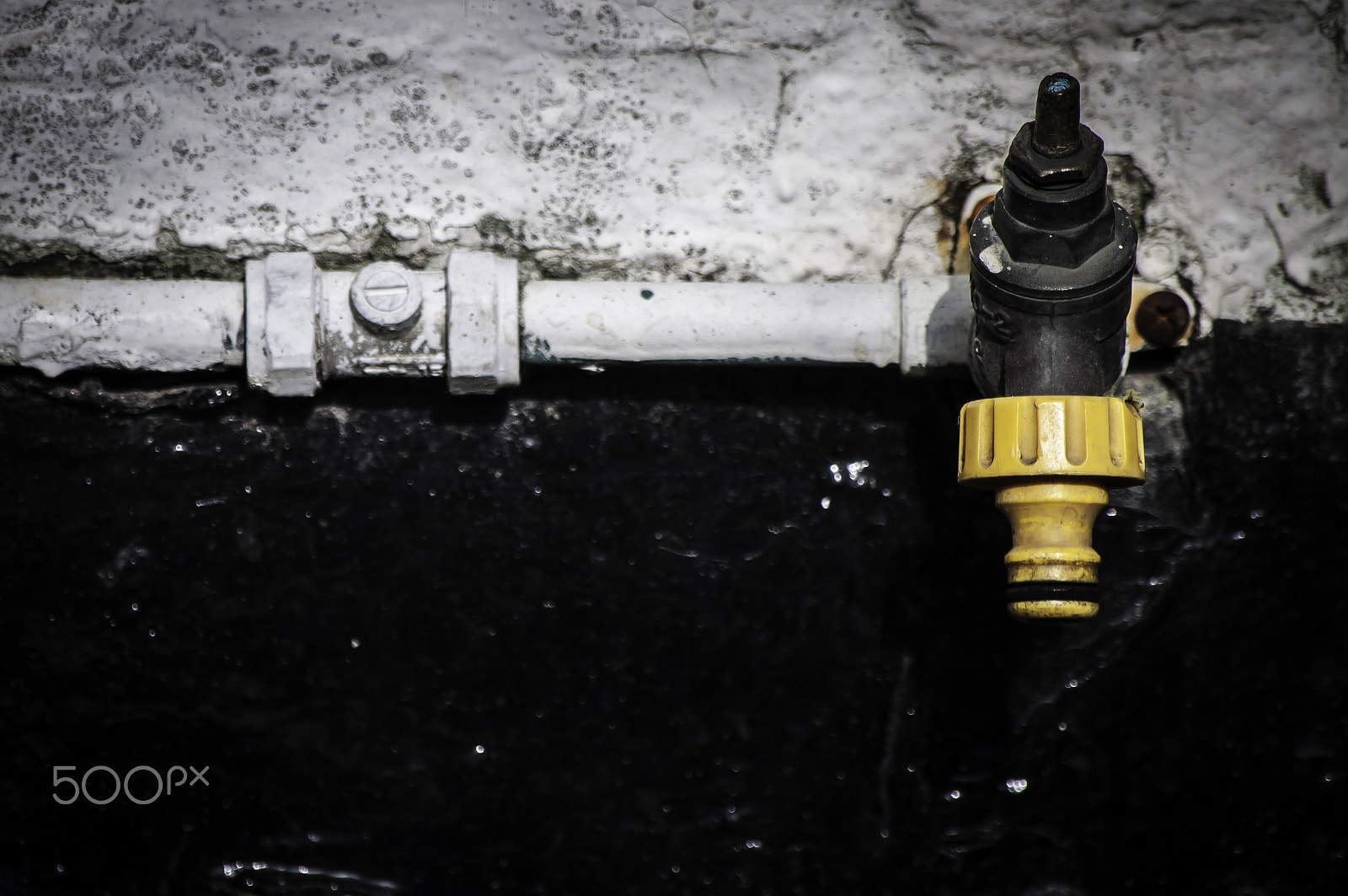 Nikon D5000 sample photo. Outside tap photography