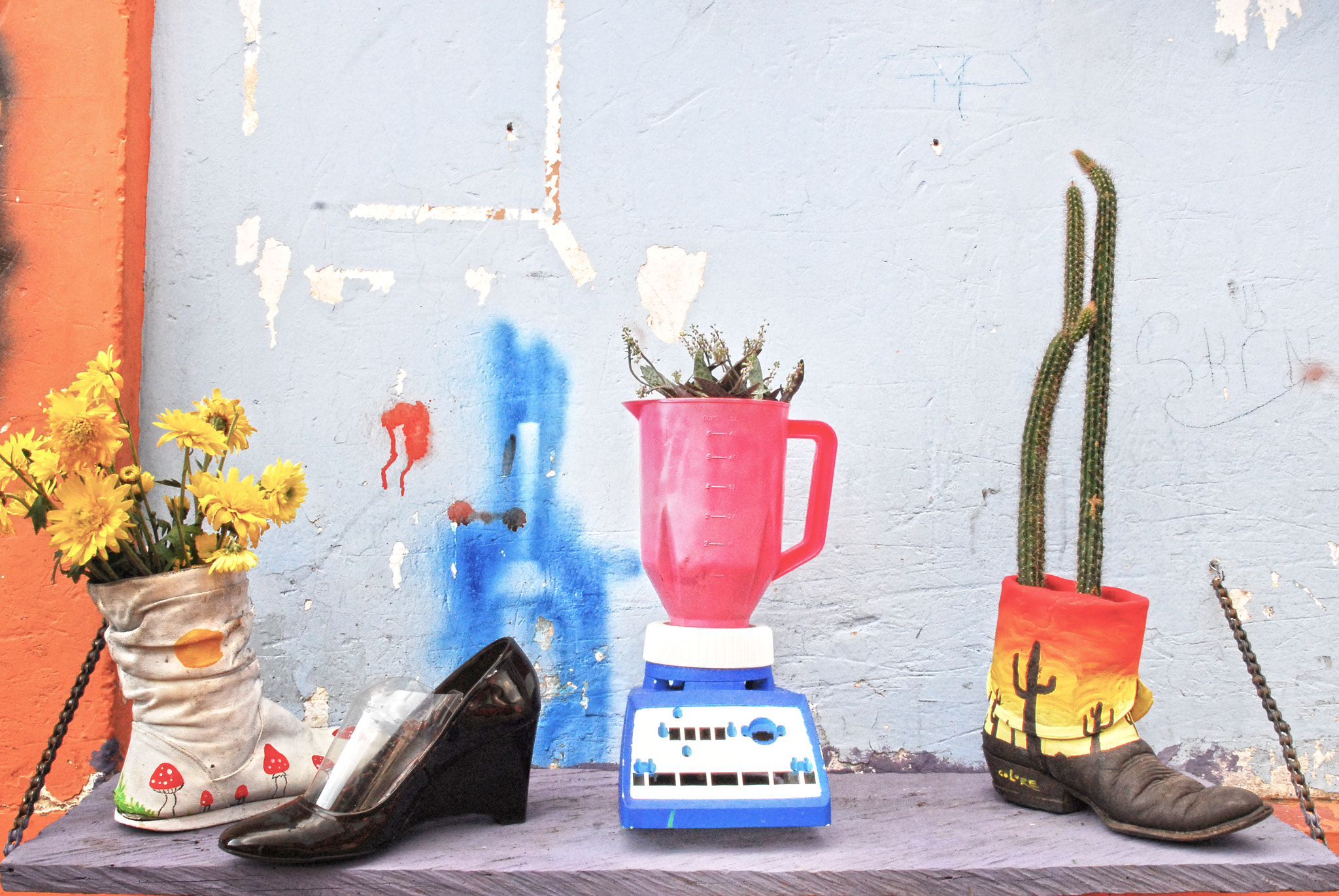 Nikon D200 sample photo. Flower pots in queretaro photography