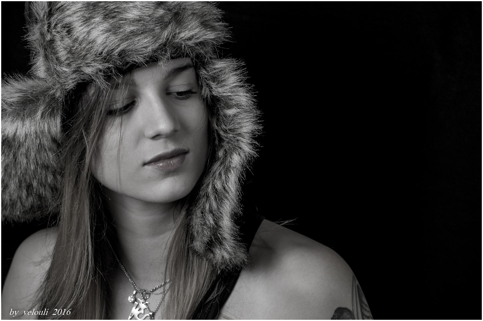 Pentax K-3 sample photo. Erin with fur hat photography
