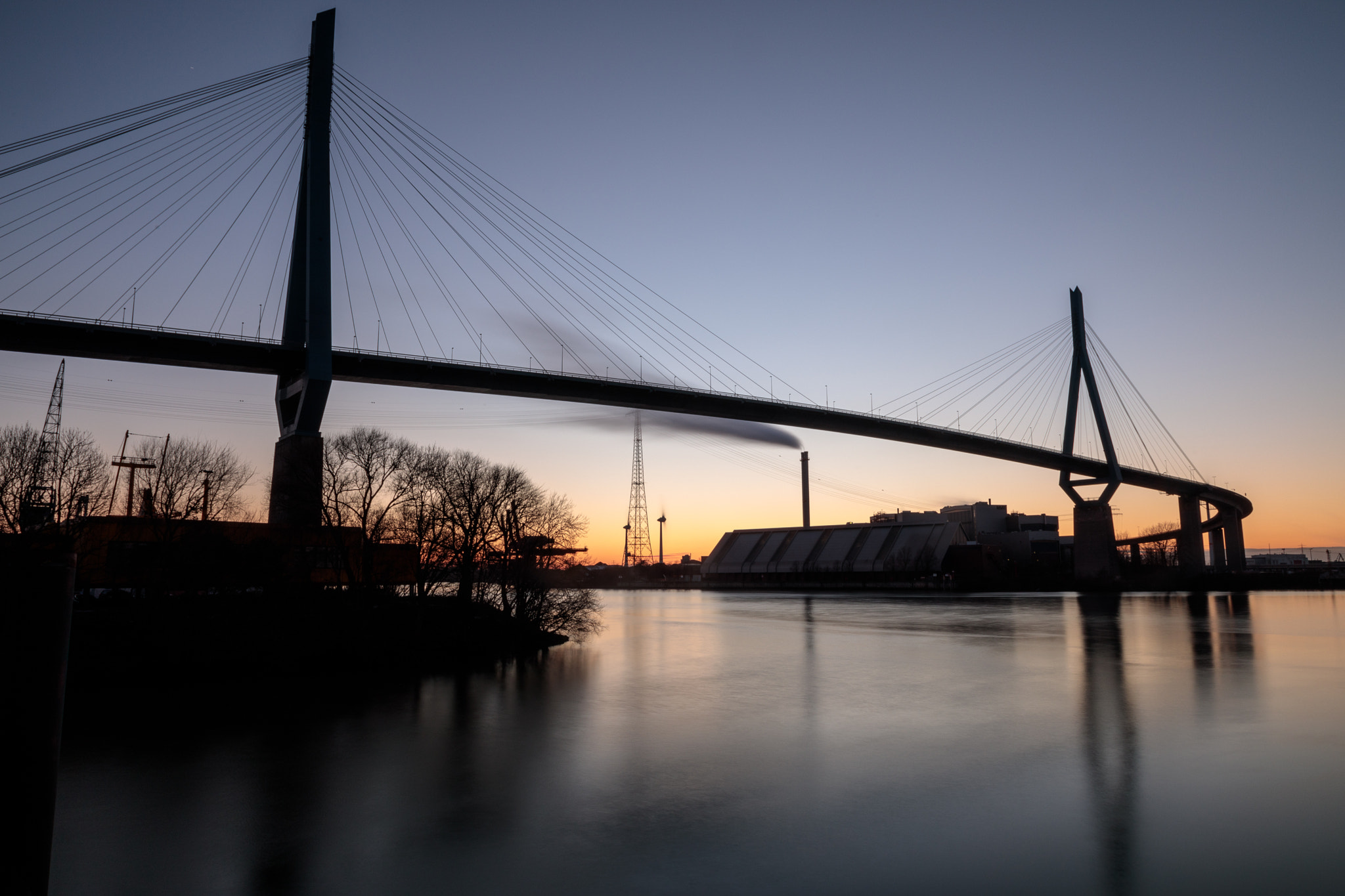 Sigma 24-70mm F2.8 EX DG Macro sample photo. Köhlbrandbrücke photography