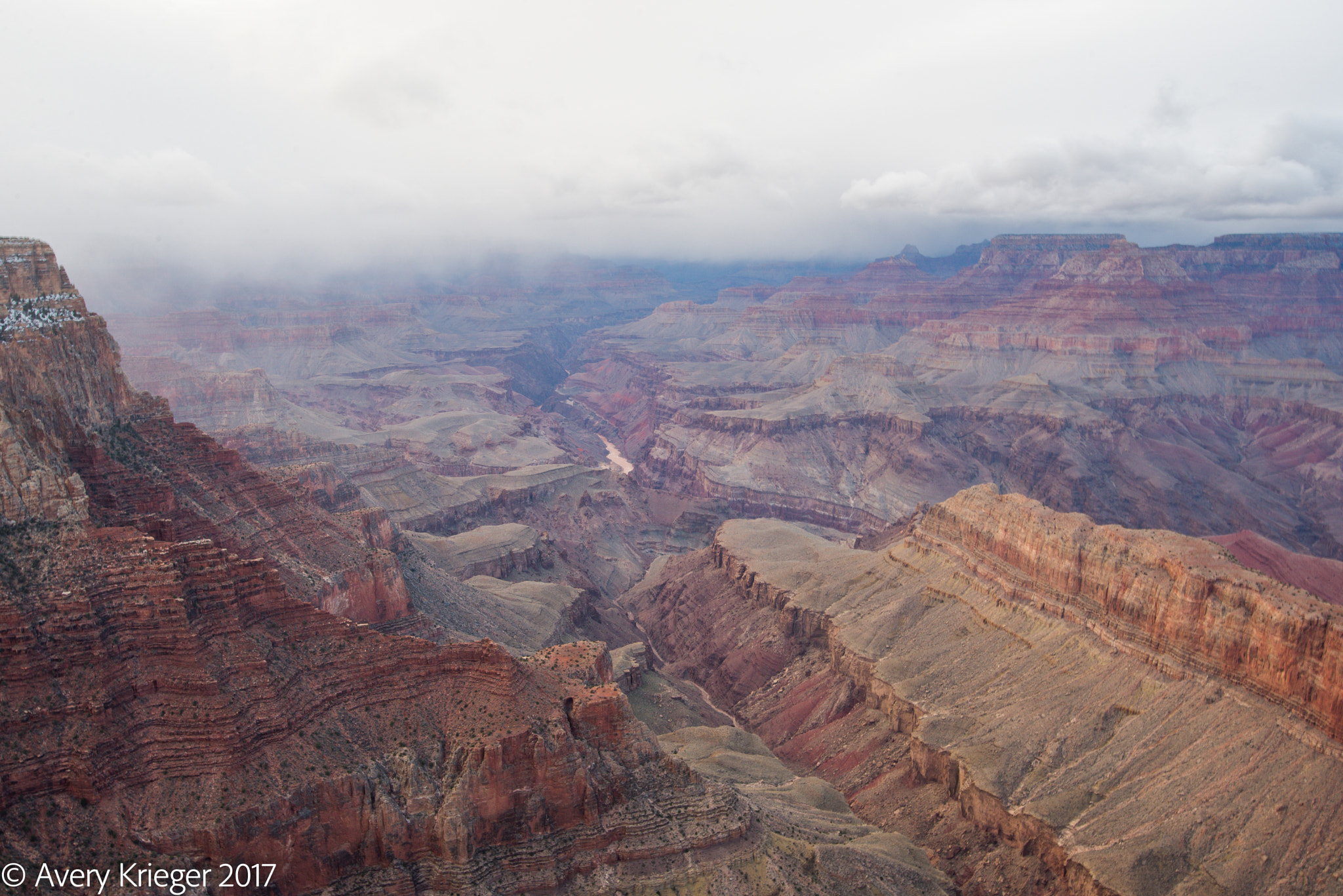 Nikon D610 sample photo. Canyon line in fog photography