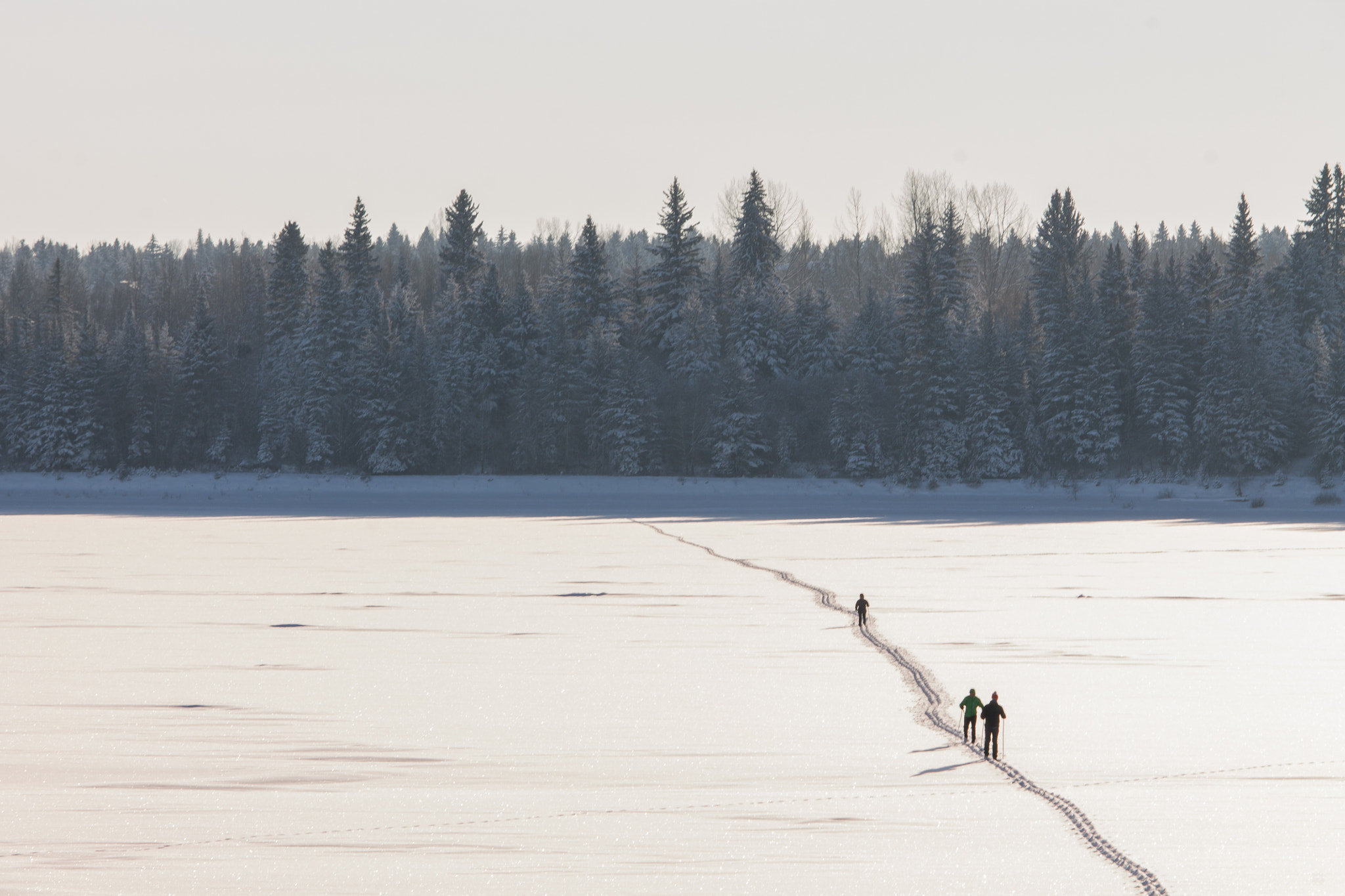 Canon EF-S 55-250mm F4-5.6 IS STM sample photo. Crossing the glenmore reservoir photography