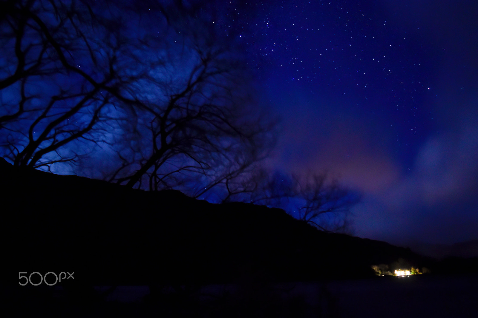 Nikon D5500 + Nikon AF Nikkor 50mm F1.4D sample photo. Night on loch lommond photography