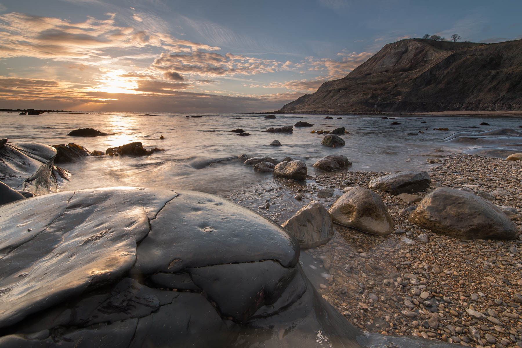 Nikon D5 sample photo. Chapman's pool sunset photography