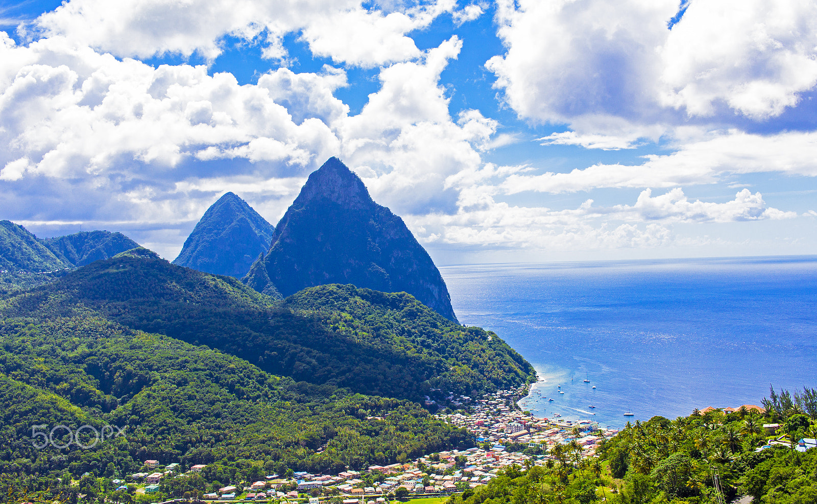 Canon EF-S 24mm F2.8 STM sample photo. Saint lucia iconic pitons photography