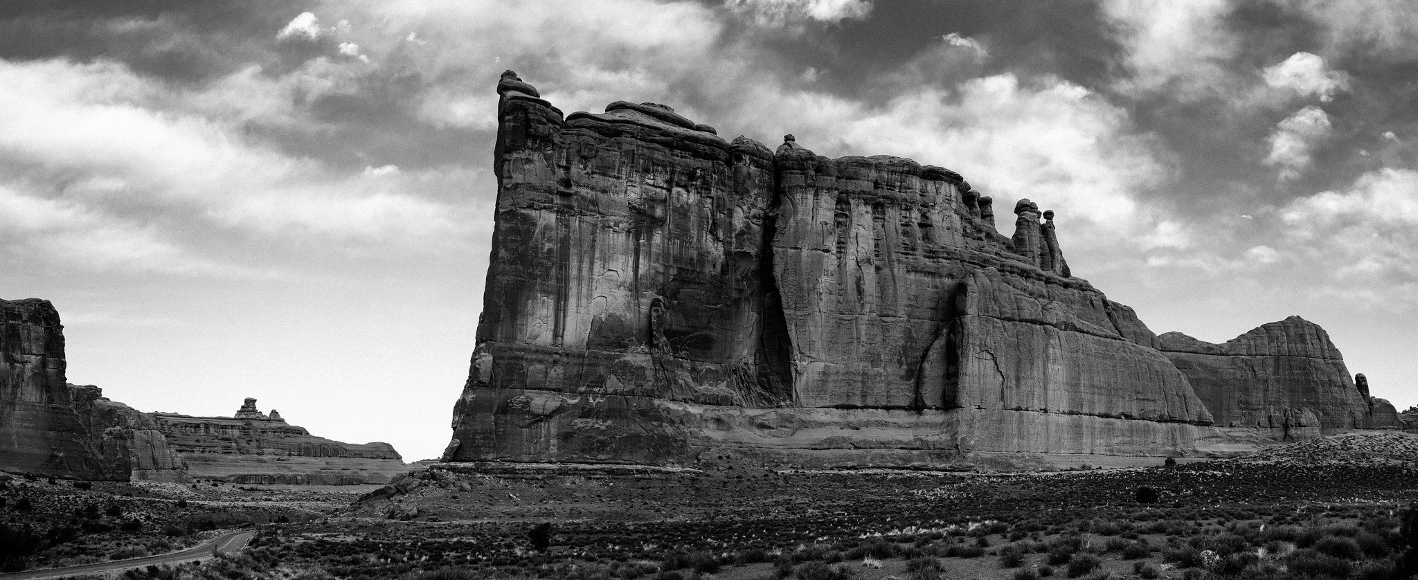 Nikon D800 + AF Zoom-Nikkor 35-70mm f/2.8 sample photo. North courthouse tower, arches national park photography