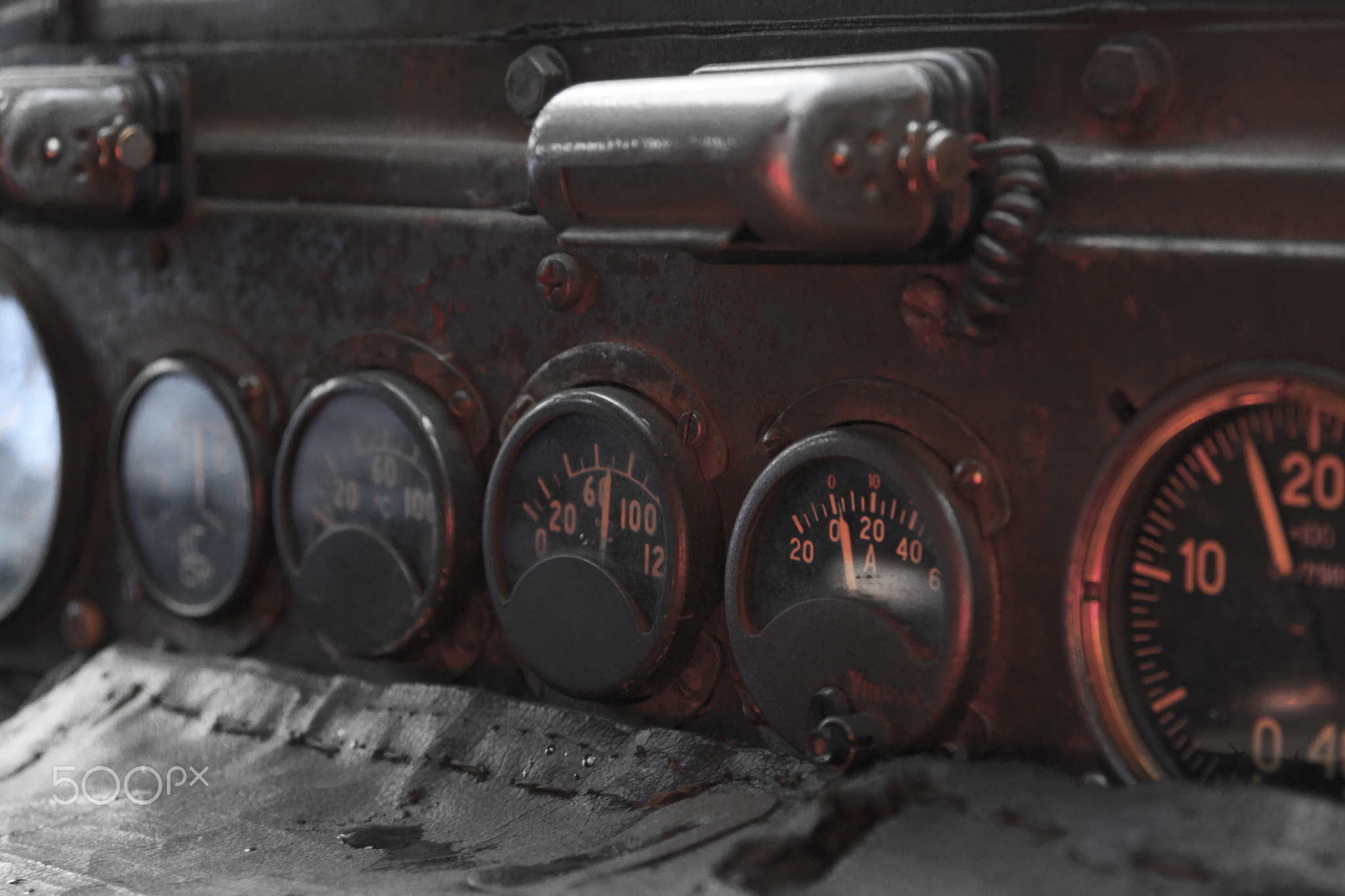 old car dashboard