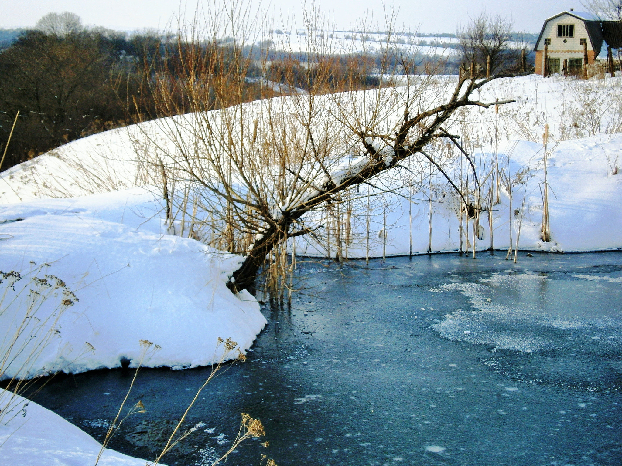 Olympus VG120,D705 sample photo. Снег и лед / snow and ice photography