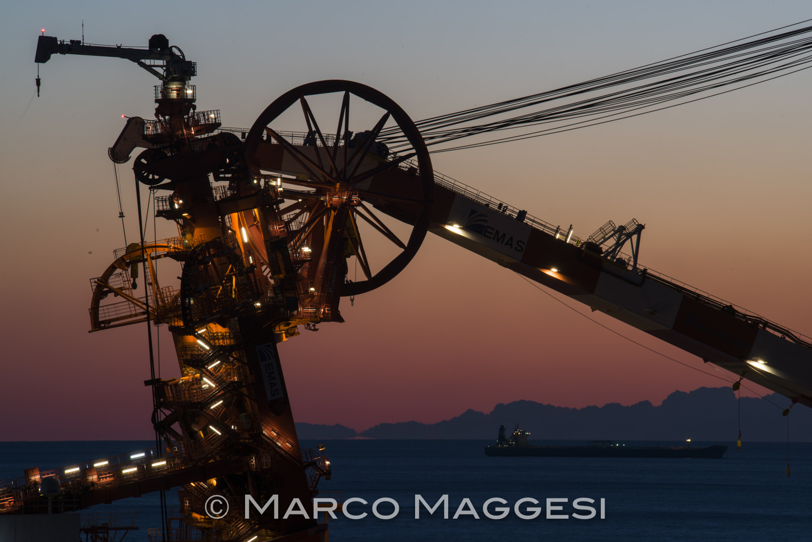 Nikon D810 sample photo. Port of genoa at sunset photography
