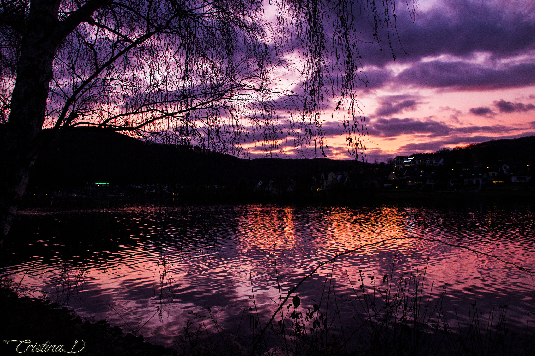 Canon EOS 1100D (EOS Rebel T3 / EOS Kiss X50) sample photo. Sunset on the mosel river photography