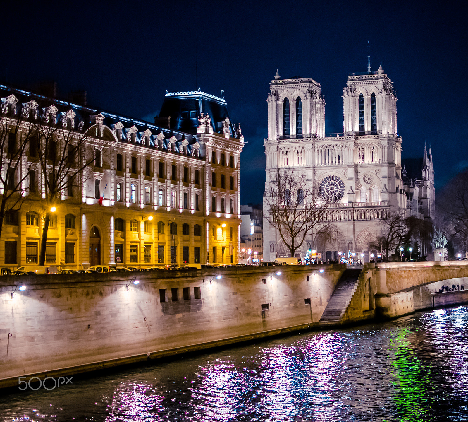 Nikon D500 sample photo. Notre dame de paris by night photography