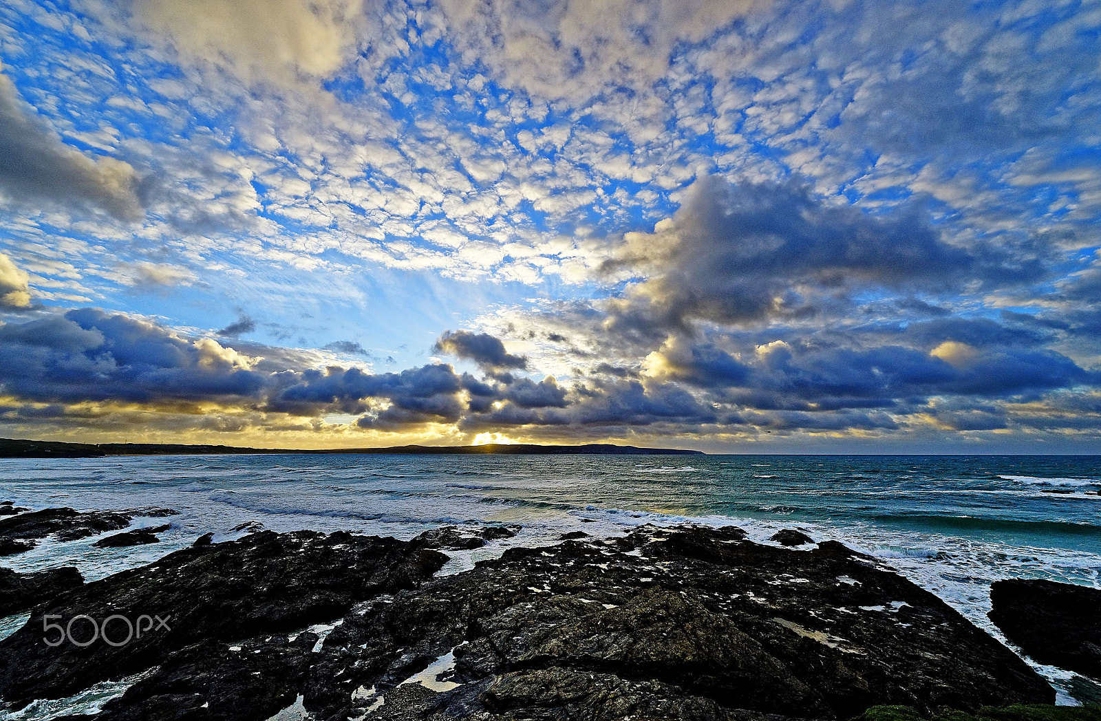 Nikon D3S sample photo. St ives bay winter sunset photography