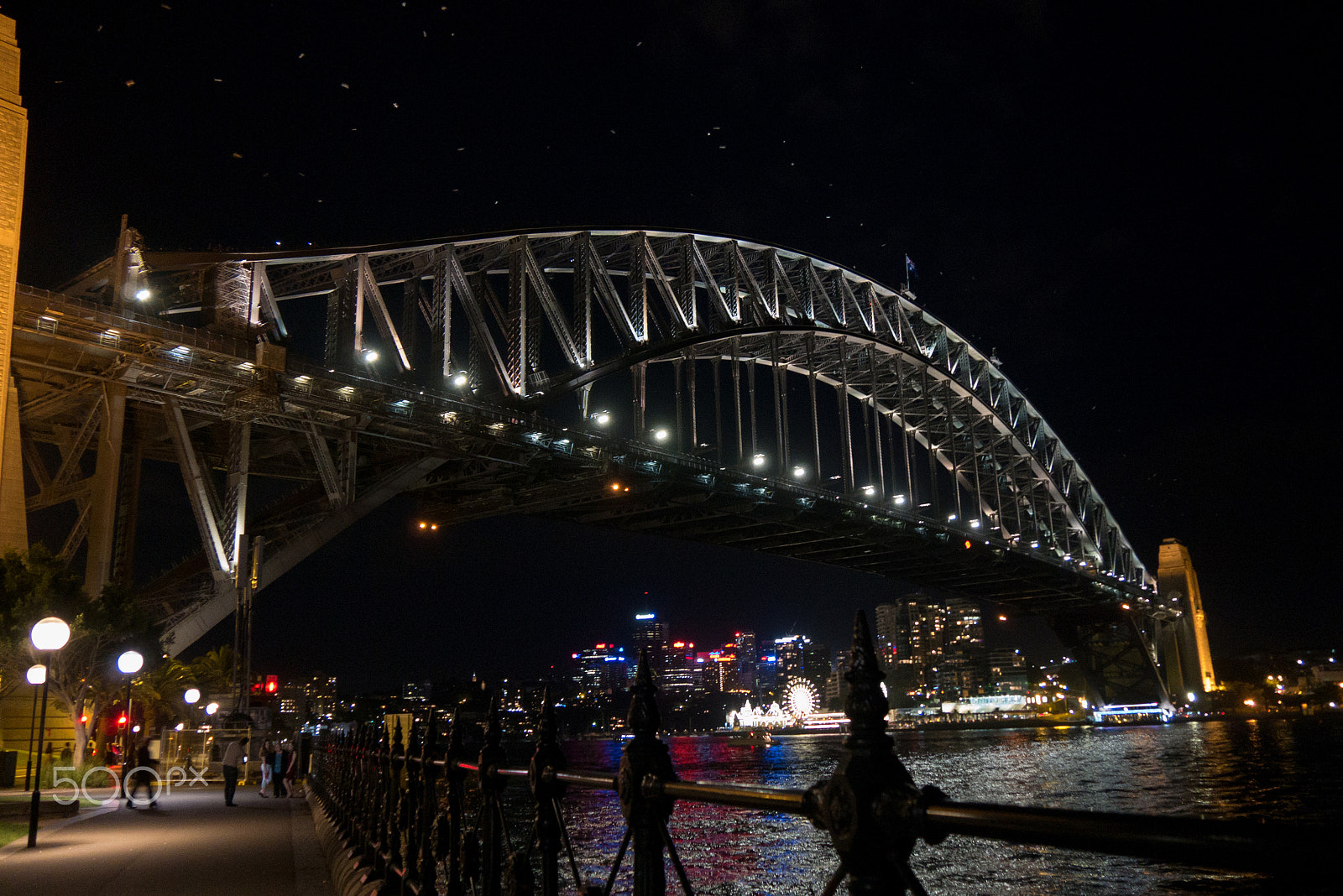 Panasonic Lumix DMC-GX7 sample photo. Harbour bridge at night photography