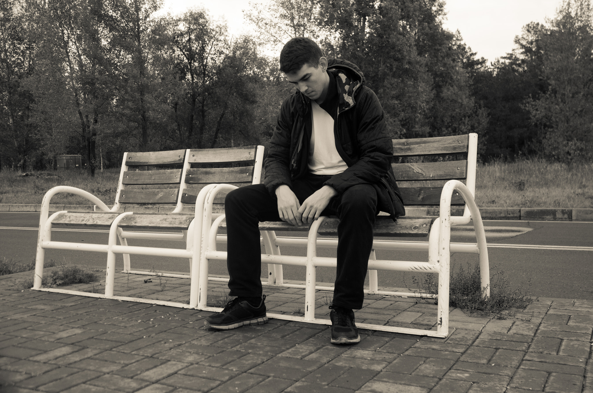Nikon D5000 sample photo. Sad boy photography