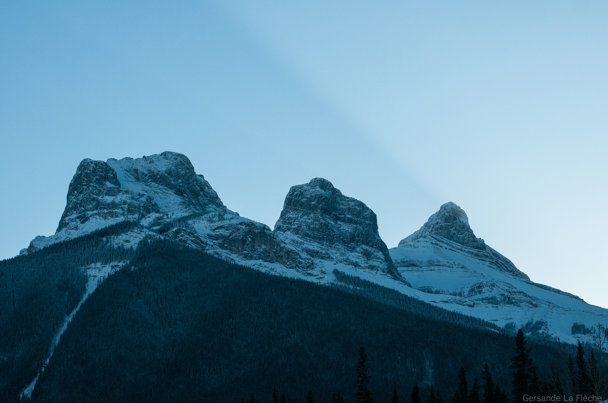 Nikon D300S + Nikon AF-S Nikkor 50mm F1.4G sample photo. Three sister mountains—banff 25 2016 photography