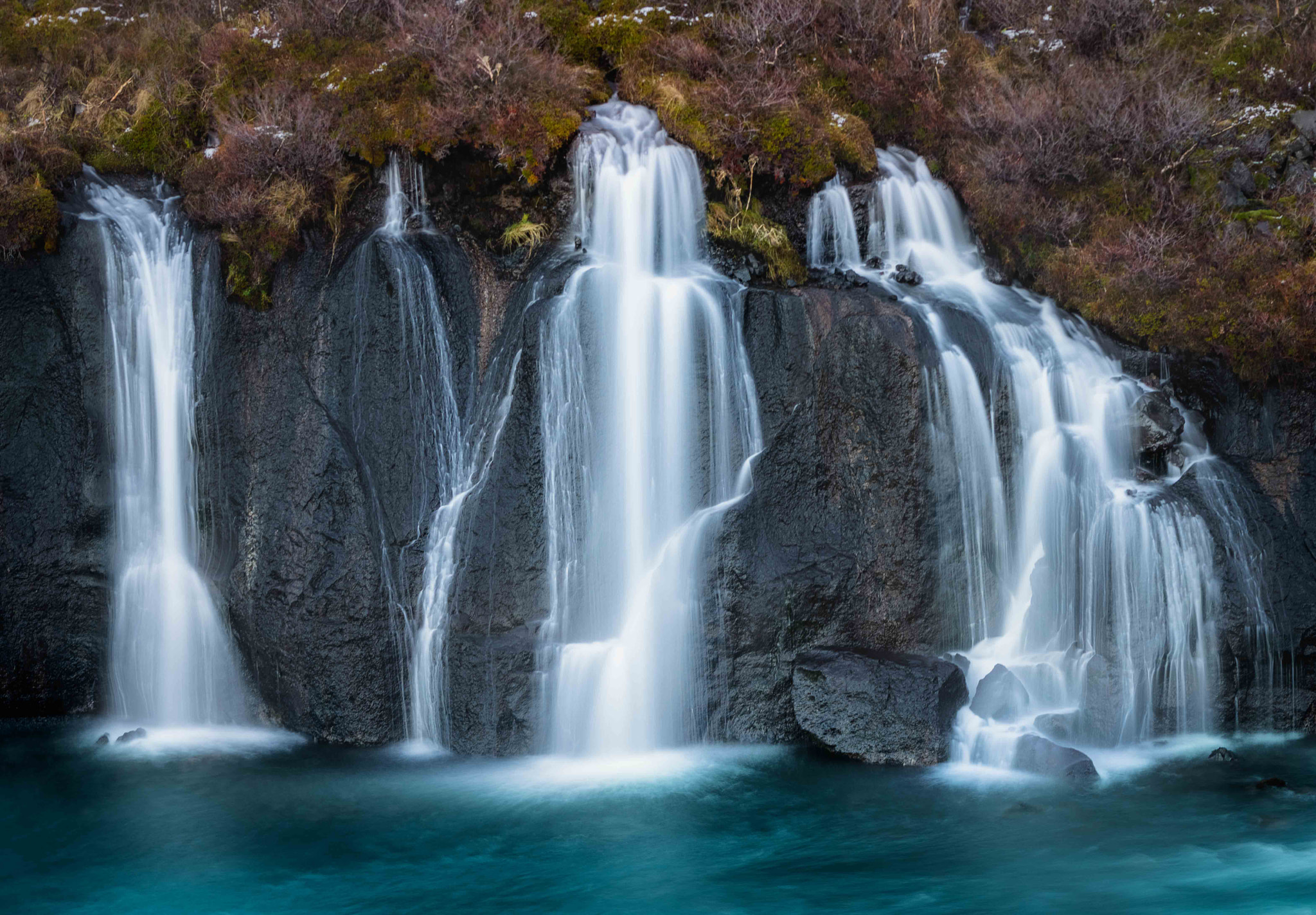 Sony a7R sample photo. Hraunfossar, iceland photography