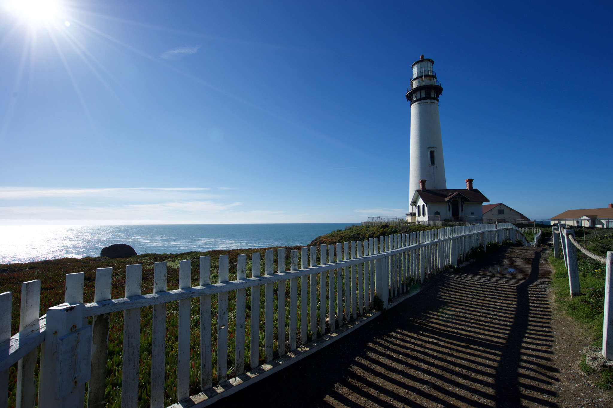 Sony a7 sample photo. Pigeon point lighthouse photography