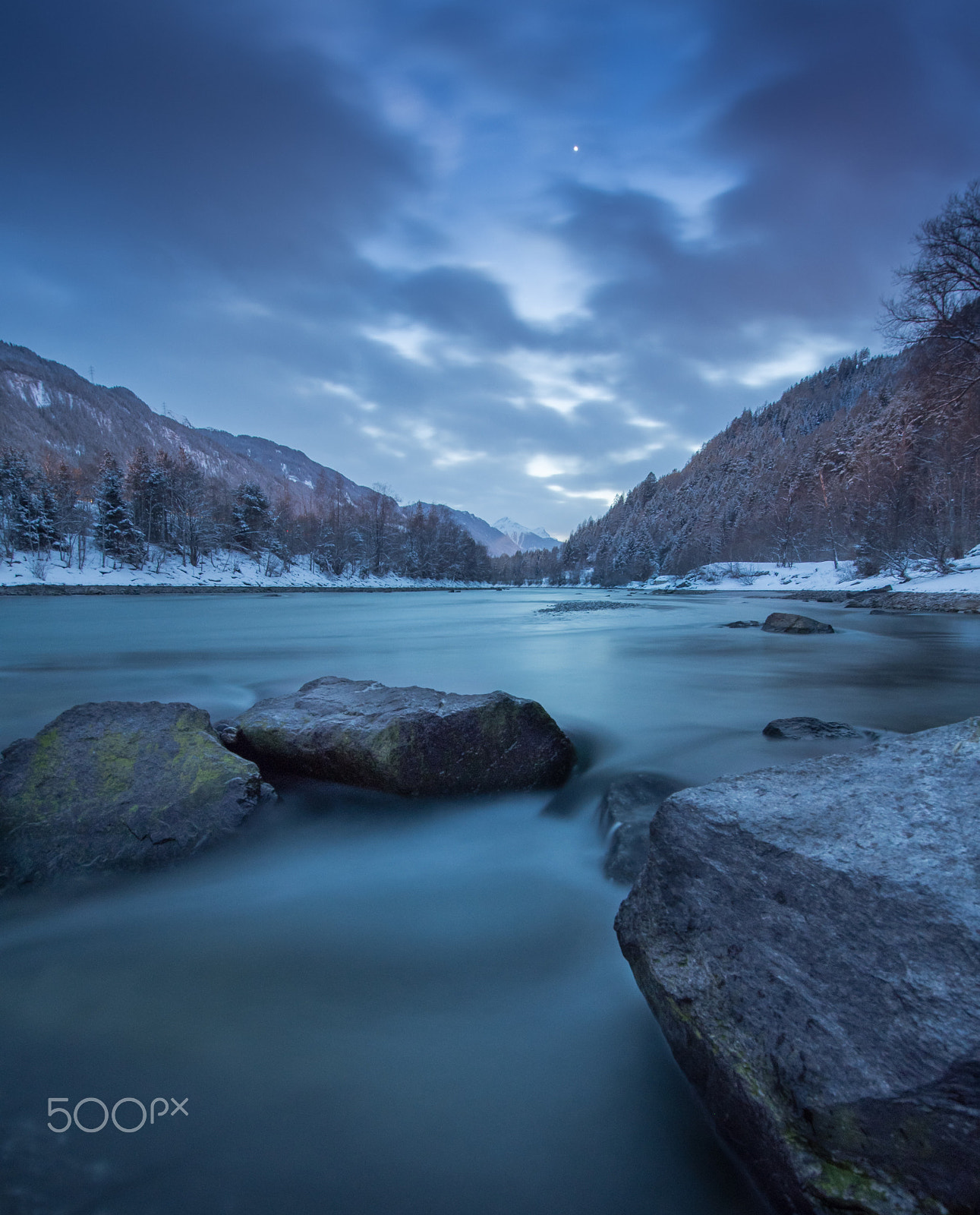 Nikon D500 sample photo. Blue hour at the green river photography